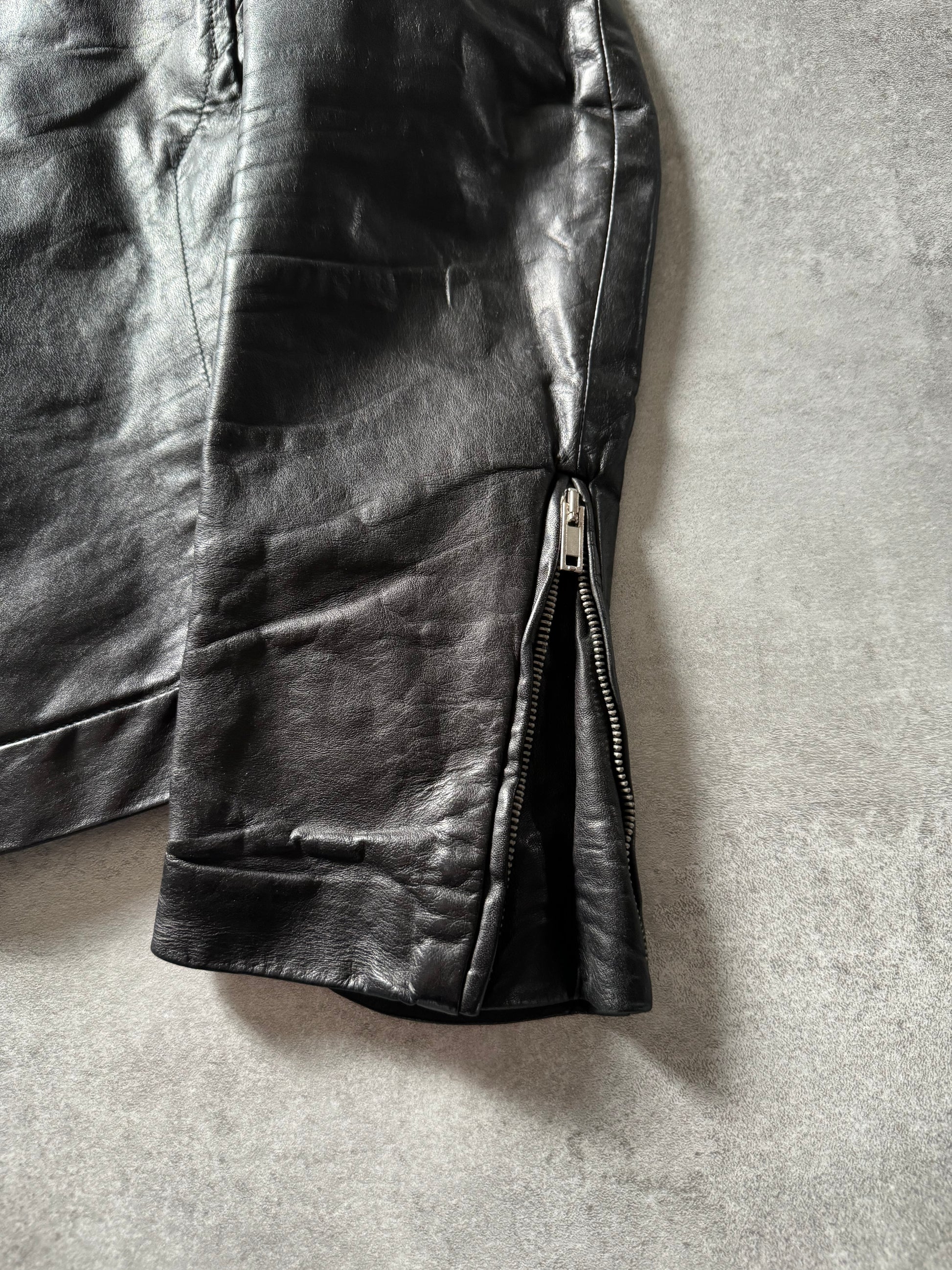 Rick Owens Biker Calf Leather Shadow Jacket (M) - 7