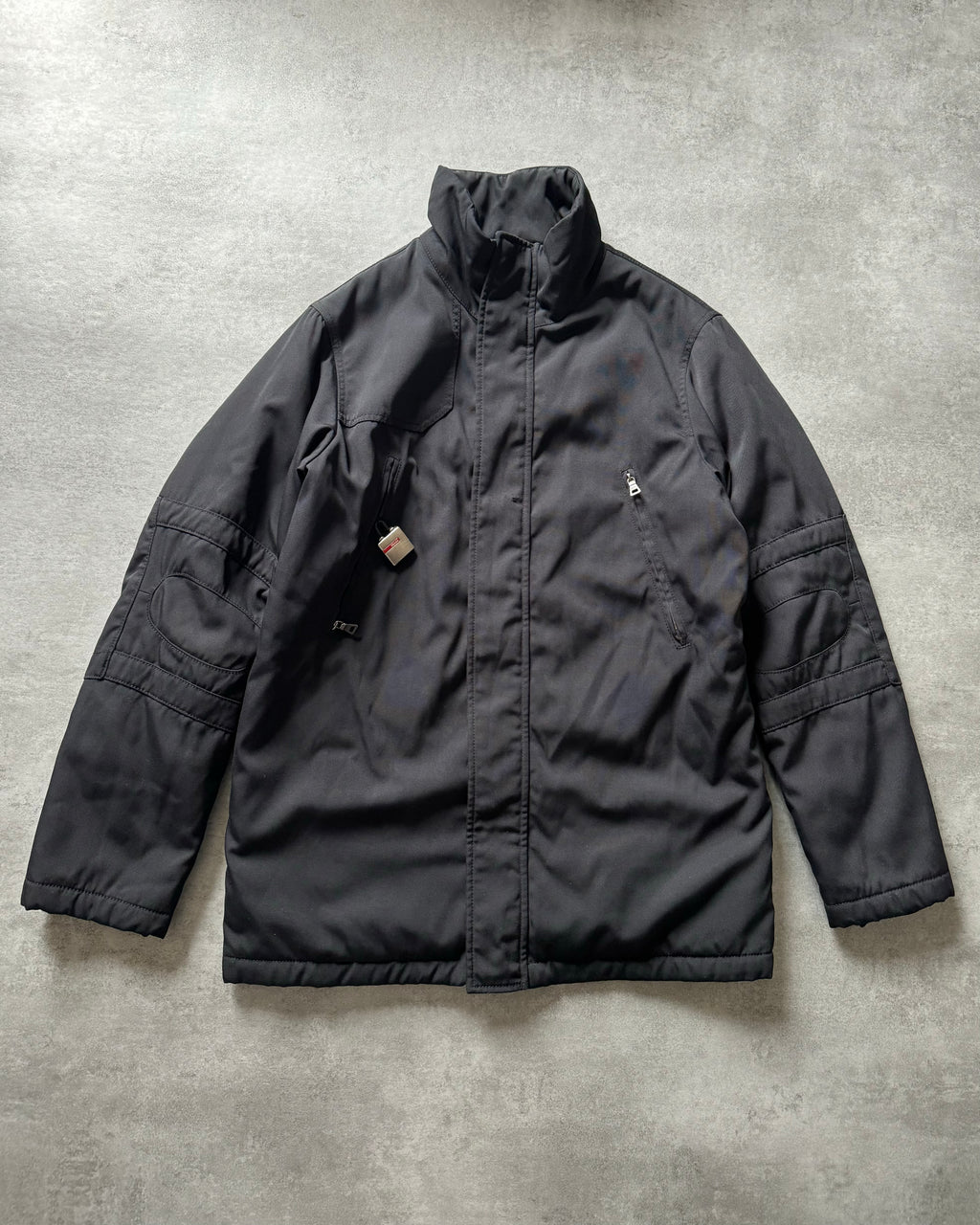 2000s Prada Sport Technical Modular Elbow Pad Padded Trench Jacket (L) - 10