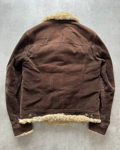 1990s Dolce & Gabbana Brown Scares Cozy Rug Jacket (M) - 3
