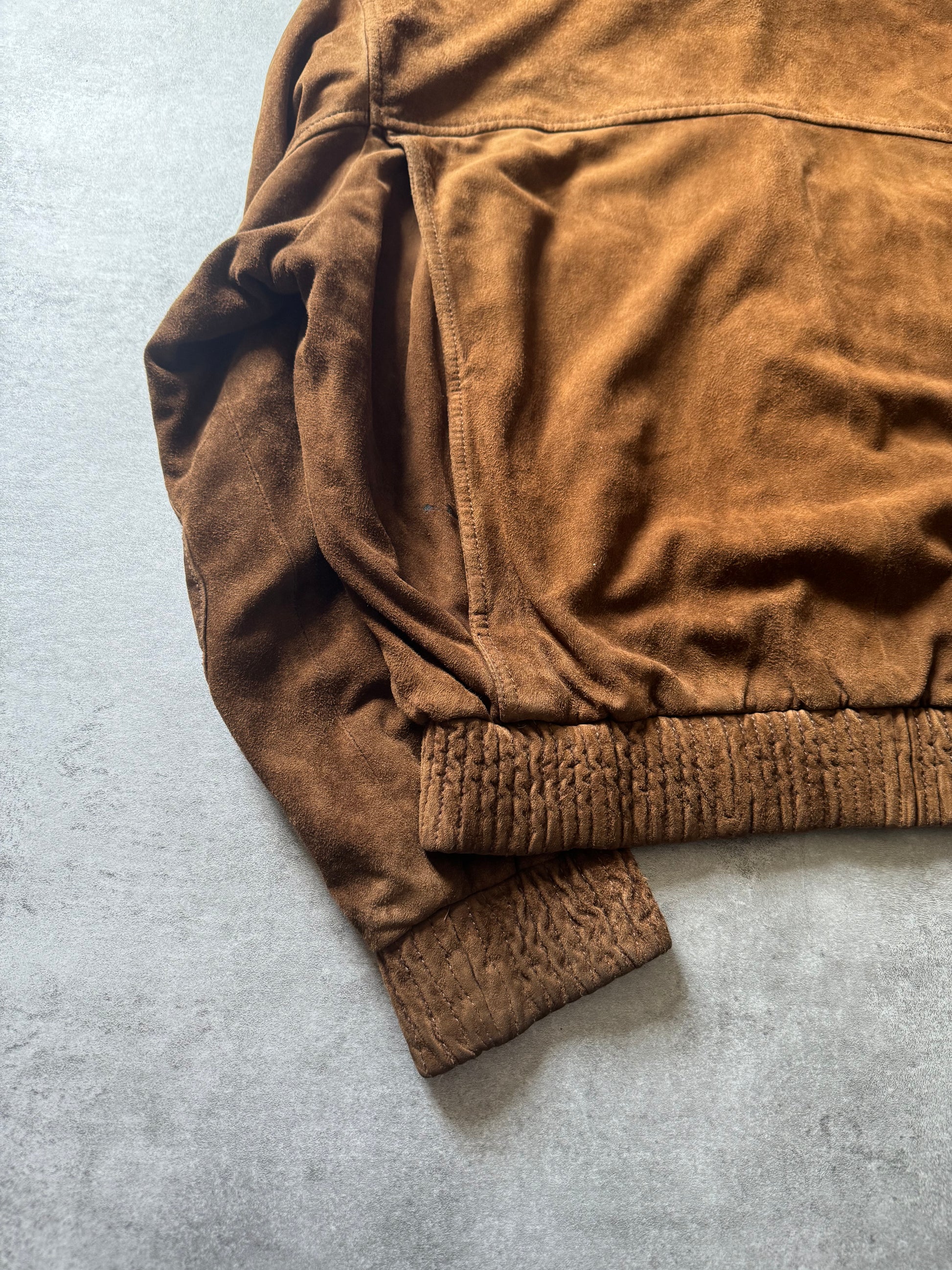 1990s Gucci by Daniel Day Camel Suede Jacket  (L) - 5
