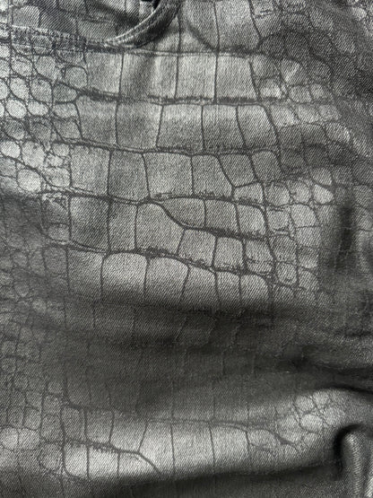 2000s Roberto Cavalli Crocodile Skin Effect Obscure Pants (S) - 5