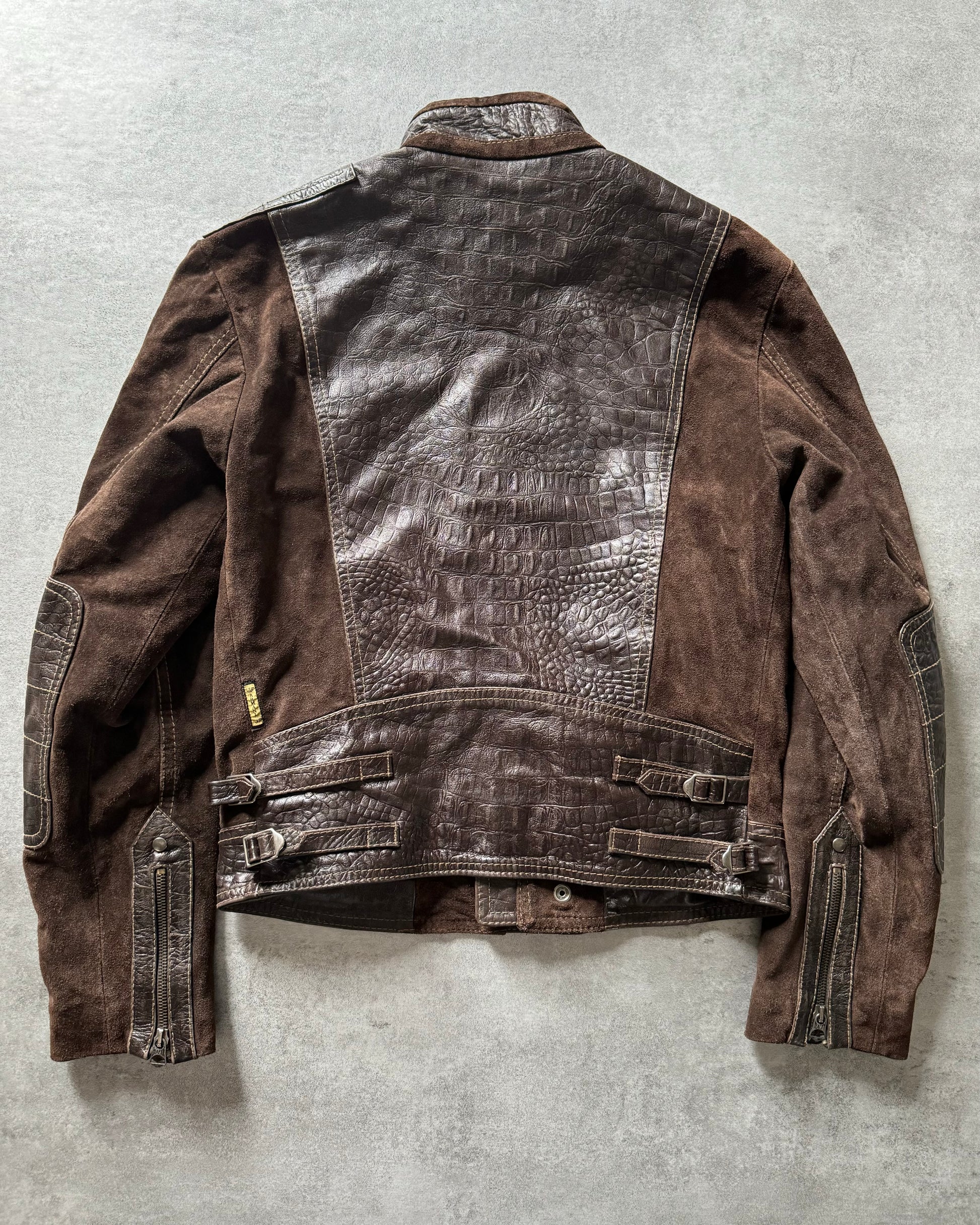 FW1998 Armani Dragon Hide Leather Skin Jacket (S) - 1