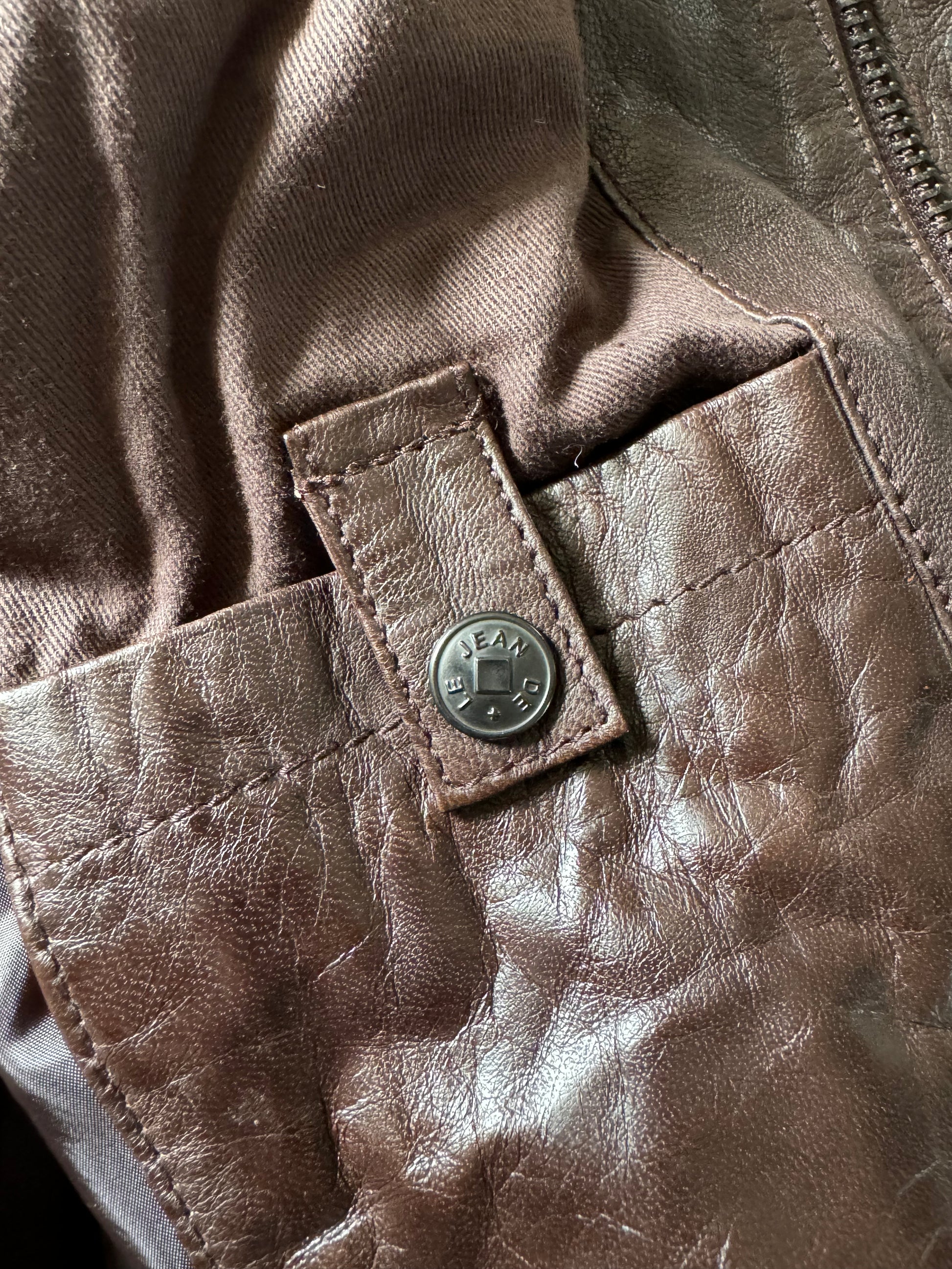 1990s Marithé + François Girbaud Brown Excellence Biker Jacket (M) - 6