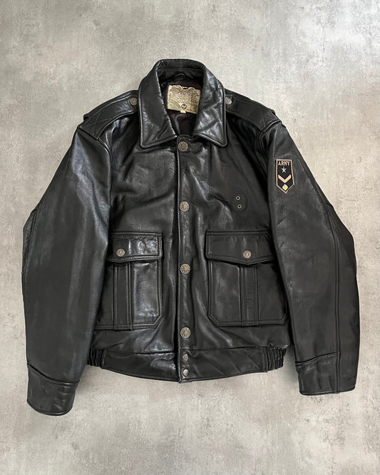 1990s Avirex Army New-York Leather Jacket (L) - 1