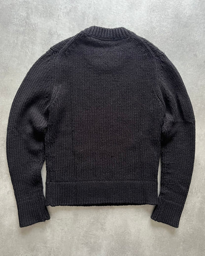 Dolce & Gabbana Wool Black Sweater (M/L) (L) - 2