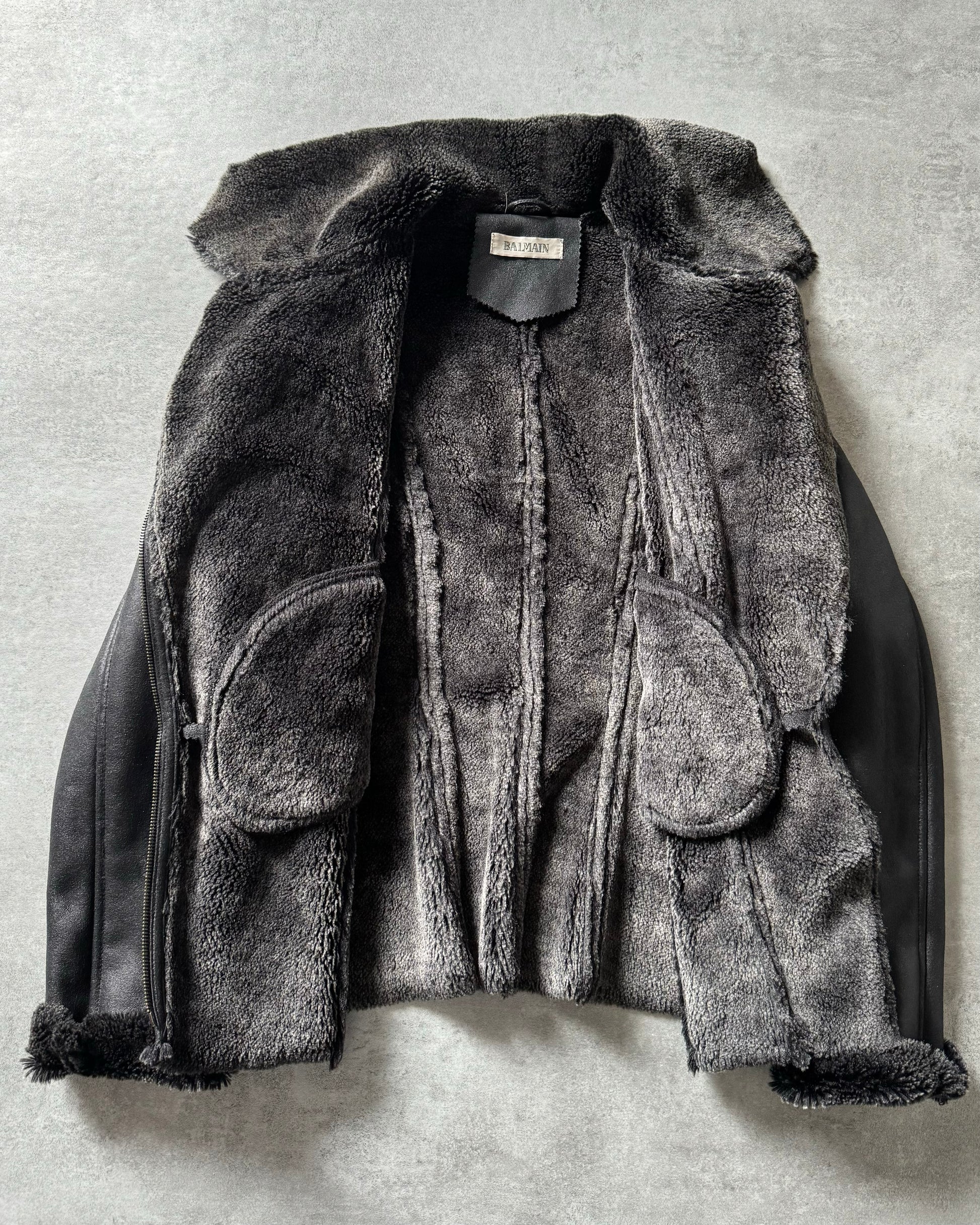 AW2017 Balmain Midnight Opulence Faux Fur Jacket (S) - 2