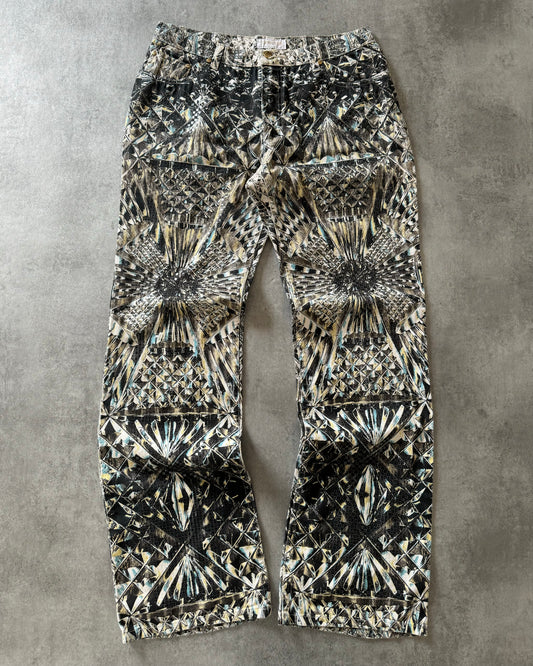 AW1999 Roberto Cavalli Logical Diamond Dynasty Pants (M) - 1