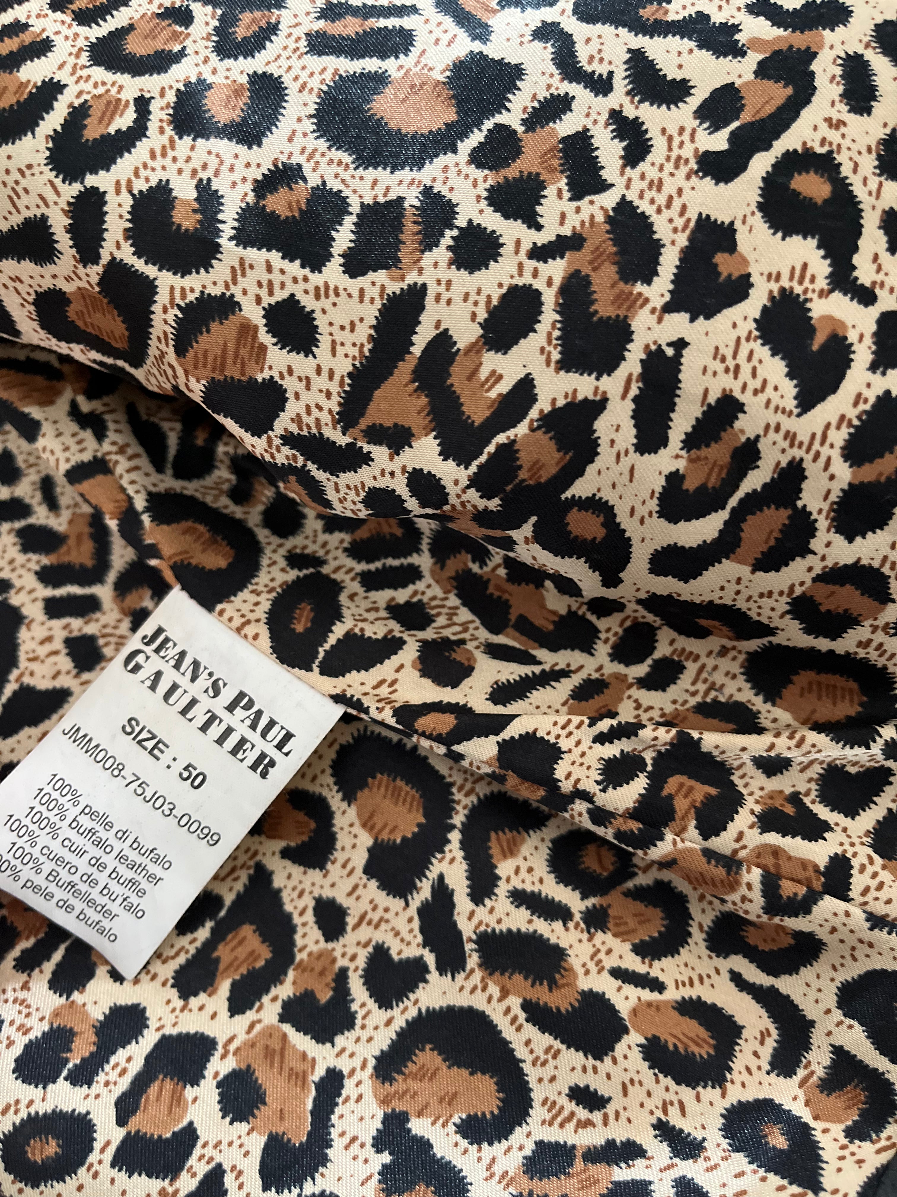 2000s Jean Paul Gaultier Van Gogh Skeleton Buffalo Leather Jacket (M) - 6