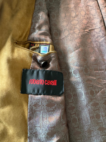 1990s Roberto Cavalli Camel Genuine Long Leather Jacket  (L) - 4