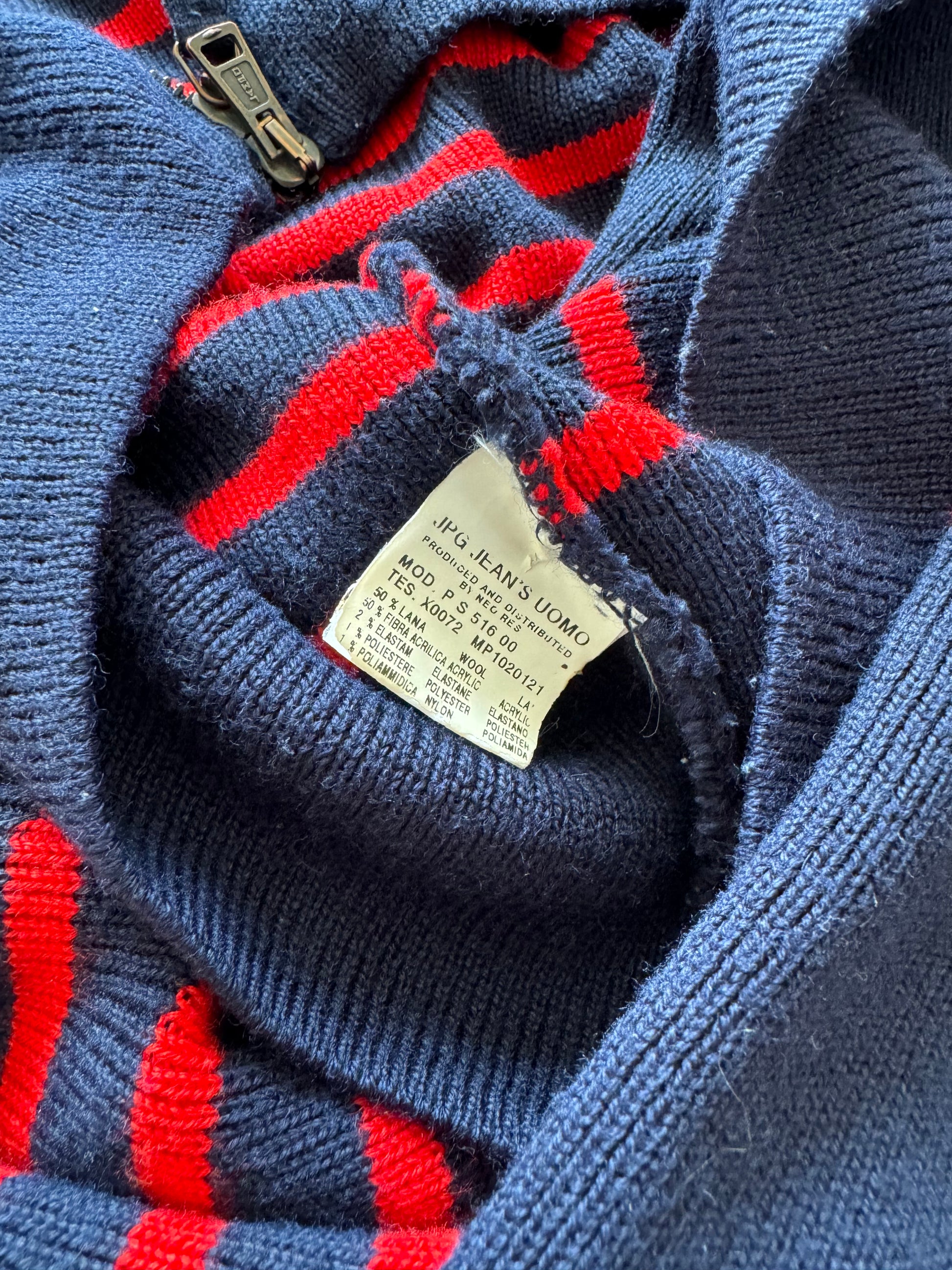 Jean Paul Gaultier French Wool Marine Zip-Up (S) - 4