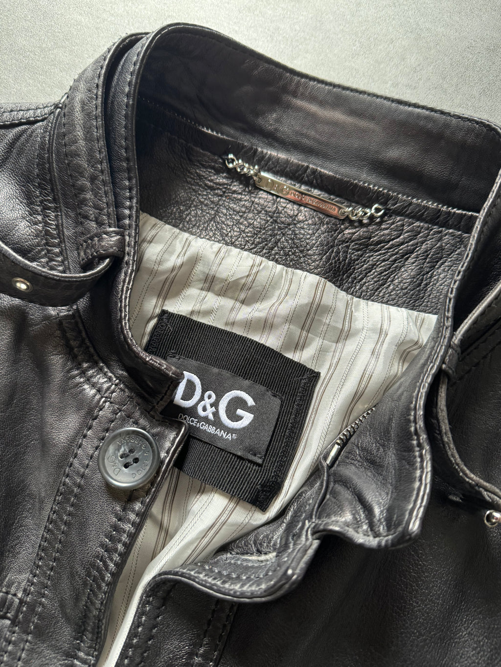 AW2007 Dolce & Gabbana Excellence Lamb Leather Jacket (L) - 8