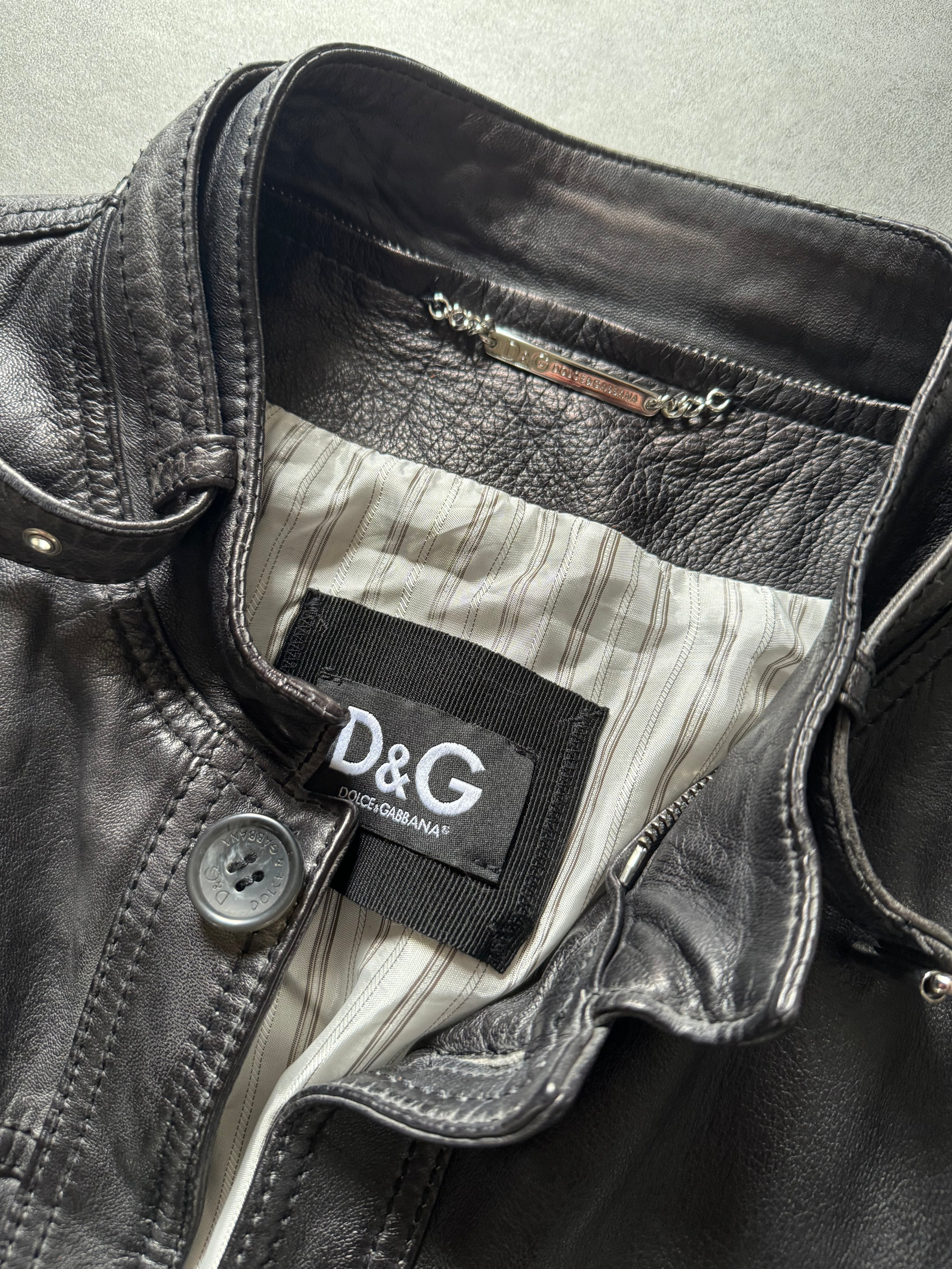 AW2007 Dolce & Gabbana Excellence Lamb Leather Jacket (L) - 8