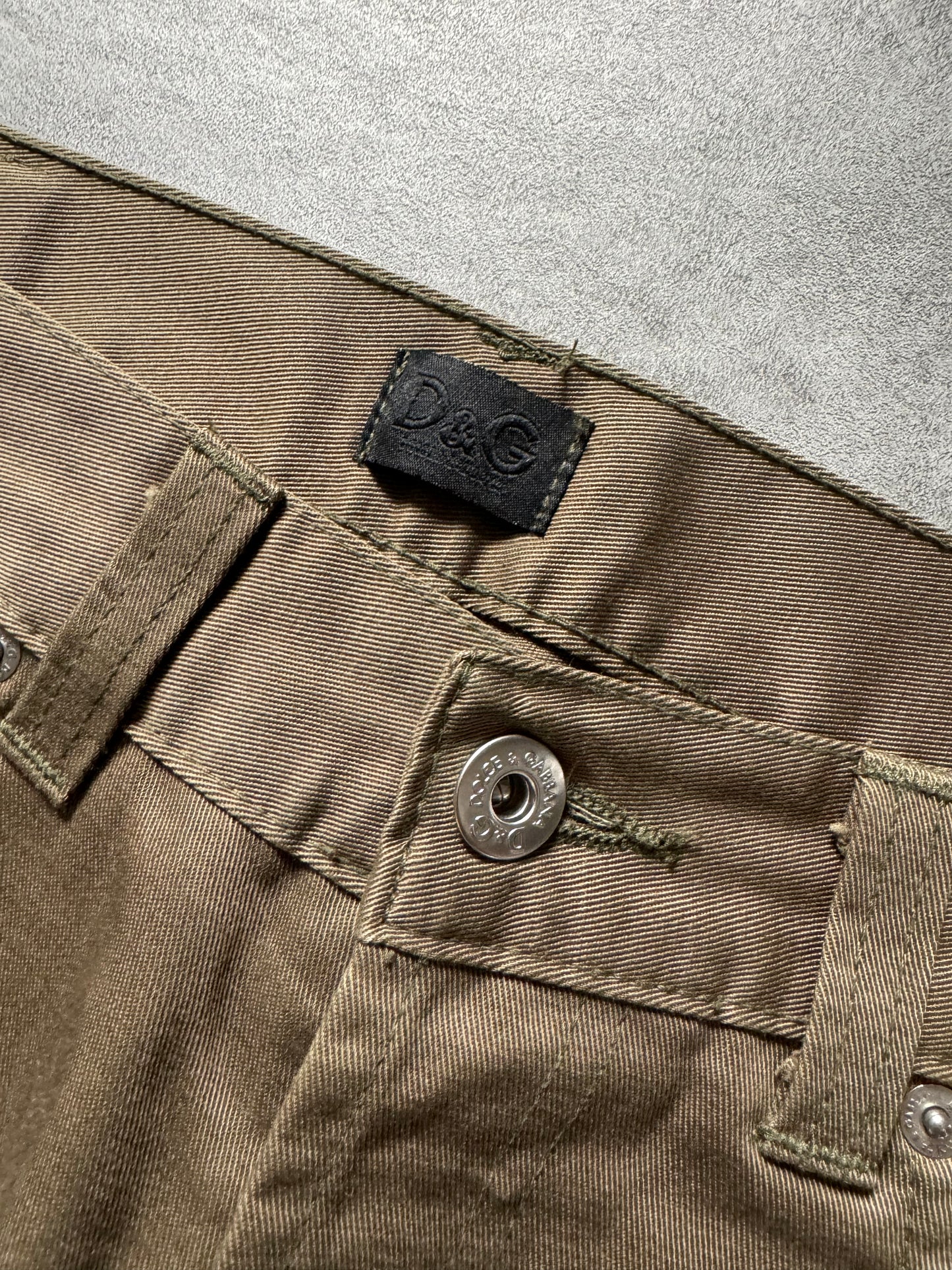 Dolce & Gabbana Olive Cargo Detachable Pants (M) - 6