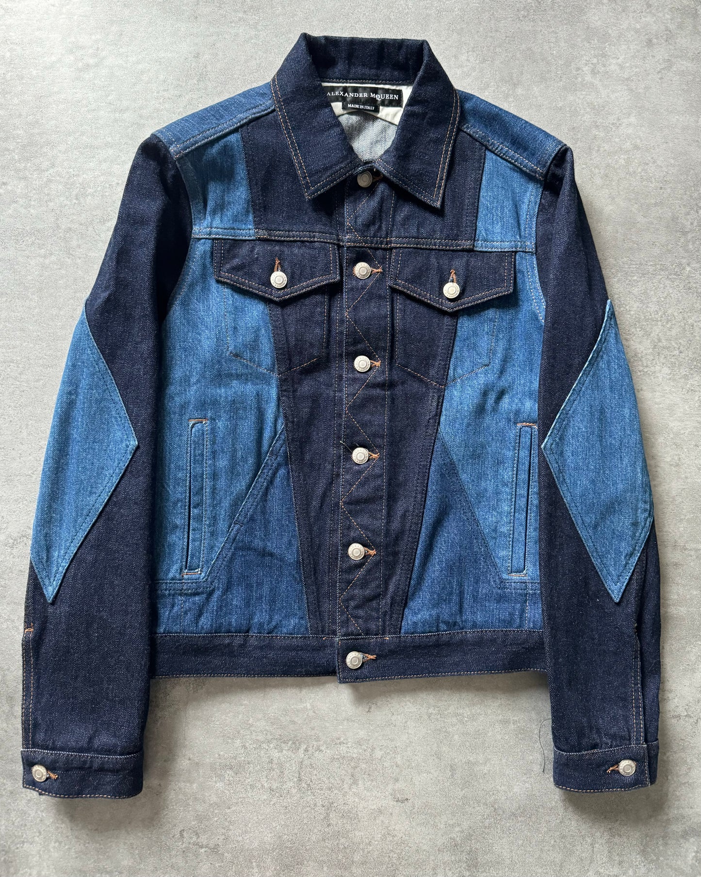 AW2017 Alexander McQueen Blue Juxtaposition Denim Jacket (S) - 1