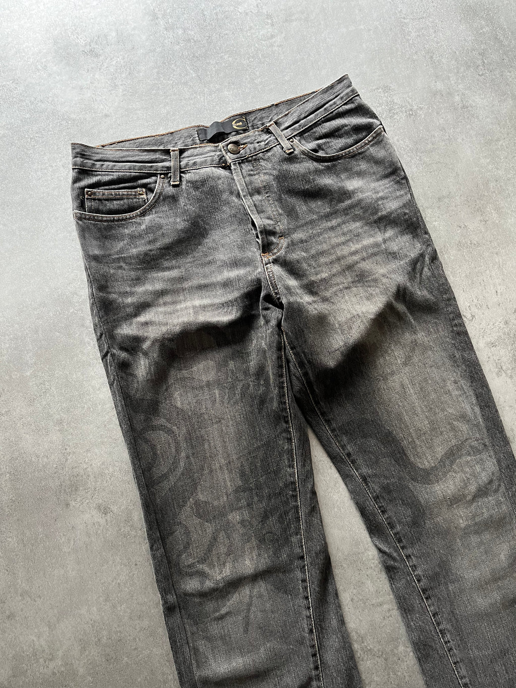 SS2004 Cavalli Daredevil Jungle Grey Jeans   (M) - 4