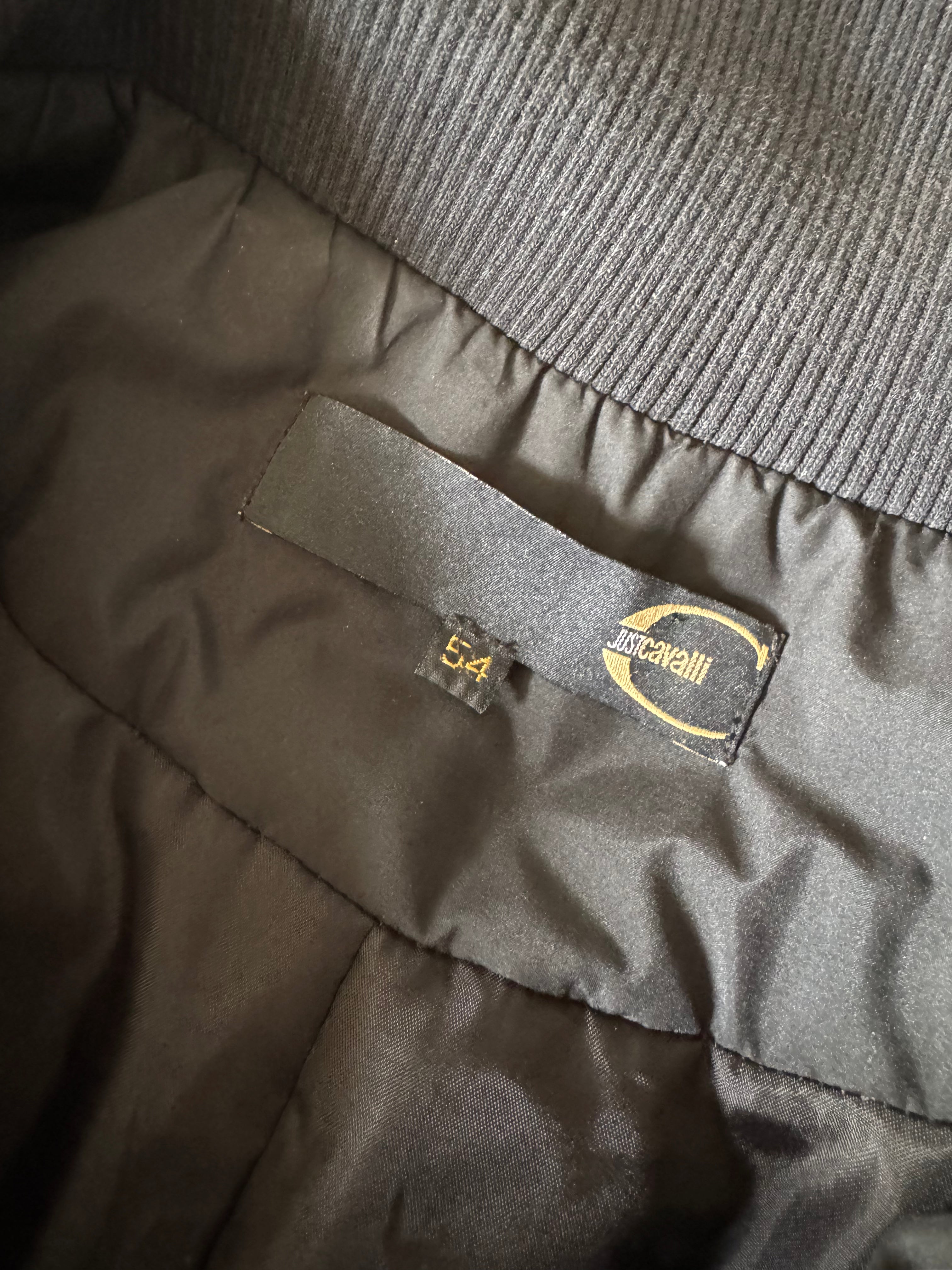 AW2005 Just Cavalli Cargo Gun Black Utility Bomber Jacket (XL) - 8