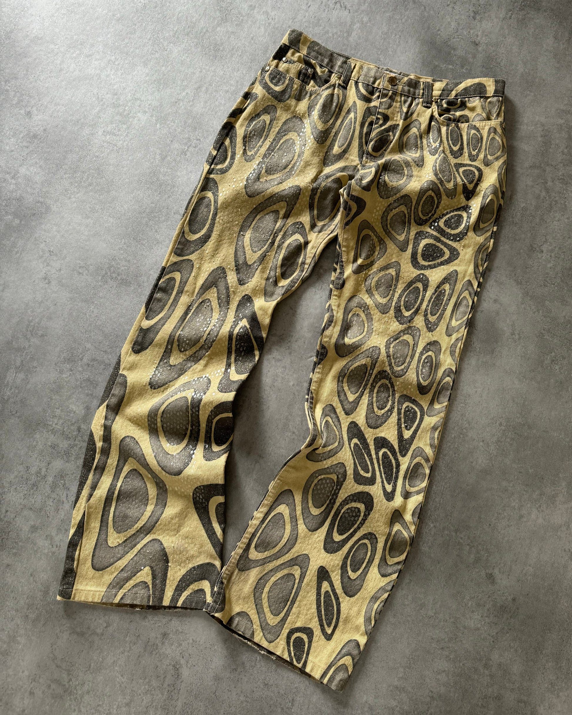 AW2000 Roberto Cavalli Psychadelic Geo Movement Pants  (M) - 3