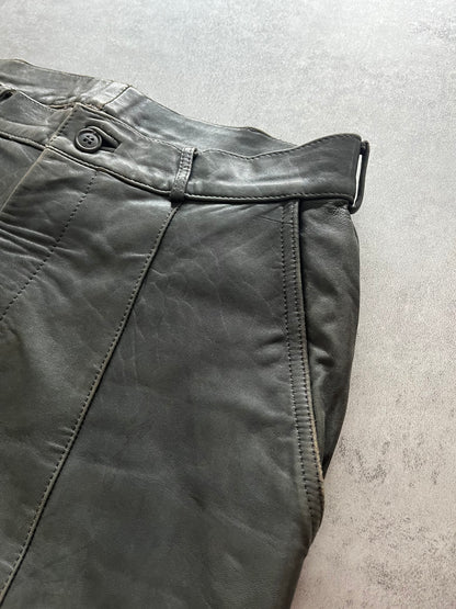 1980s Giorgio Armani Optimum Leather Pants (S) - 5