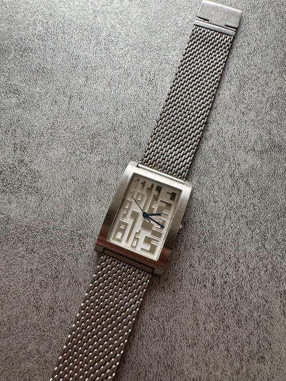 2000s Jean Paul Gaultier Numerology Silver Tank Watch (OS) - 7