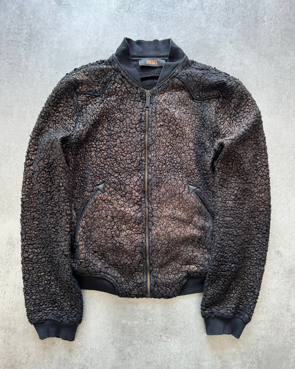2000s Diesel Relief Bronze Seisma Zip-Up (XS) - 1