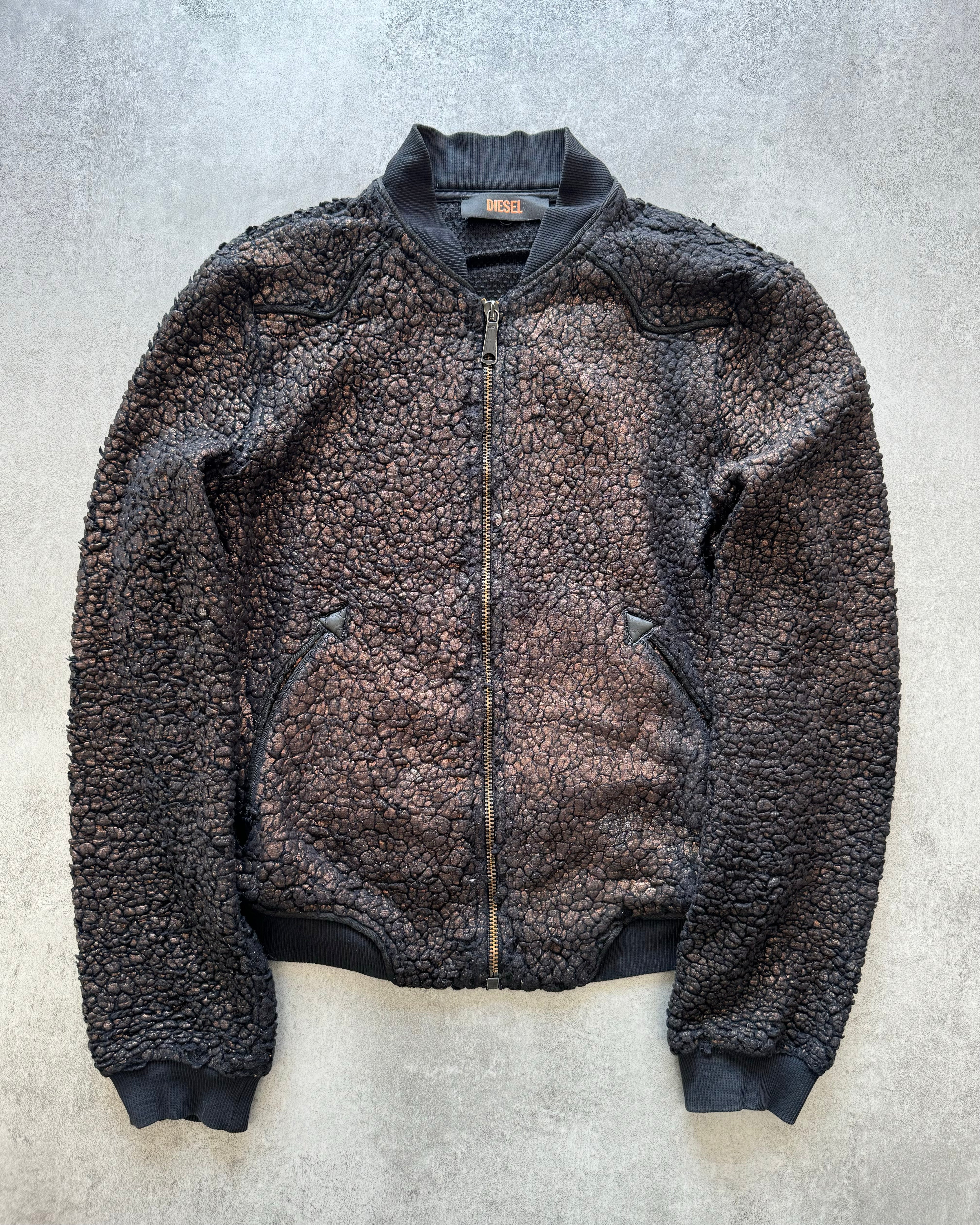 2000s Diesel Relief Bronze Seisma Zip-Up (XS) - 1
