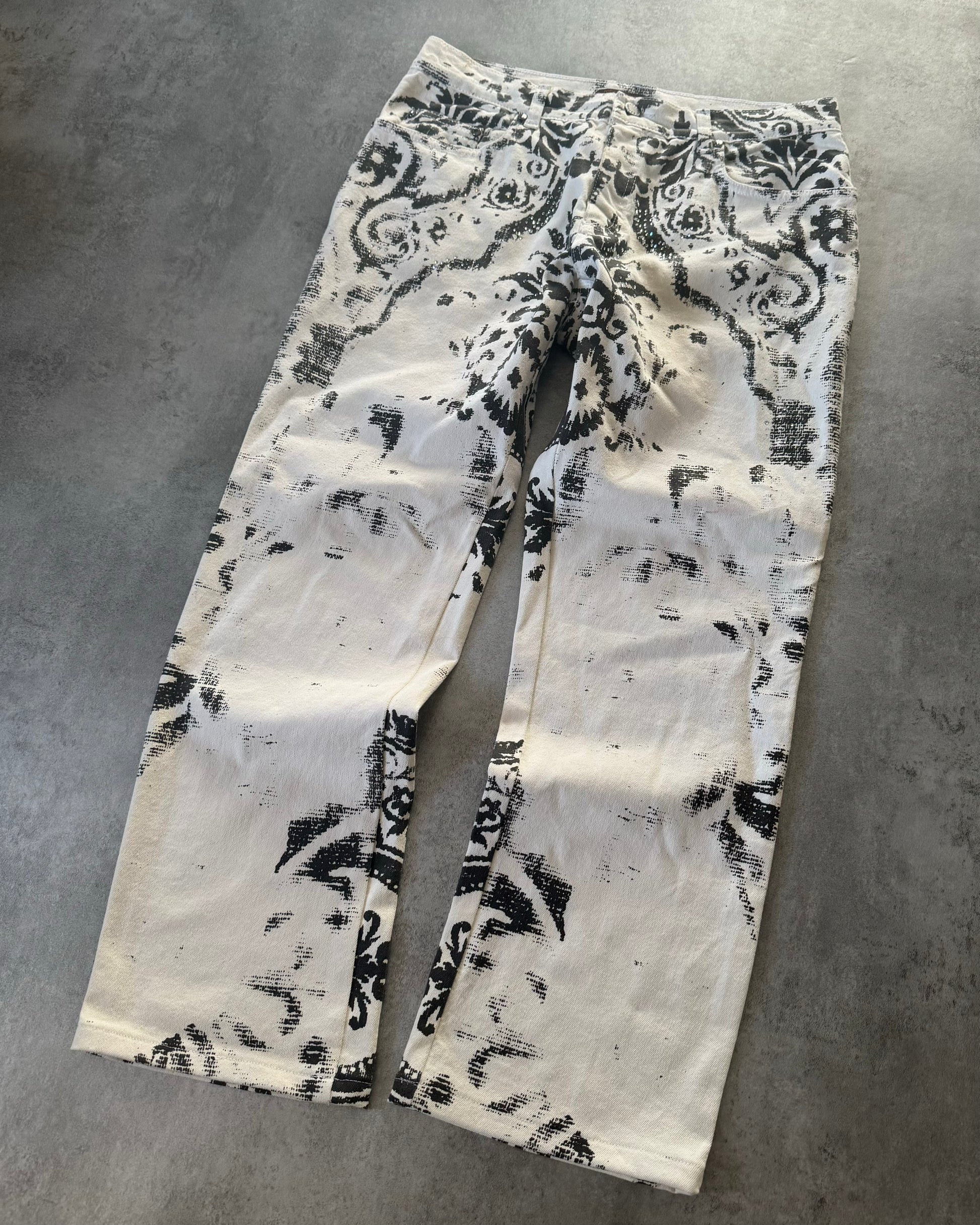 1990s Roberto Cavalli Royal Arabic Mozaic Pants (S) - 2