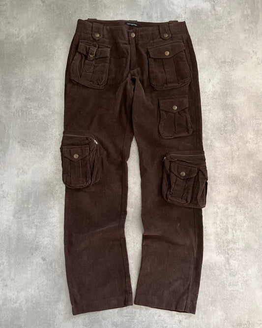 AW2004 Daniele Alessandrini Velvet Cargo Pants (L) - 1