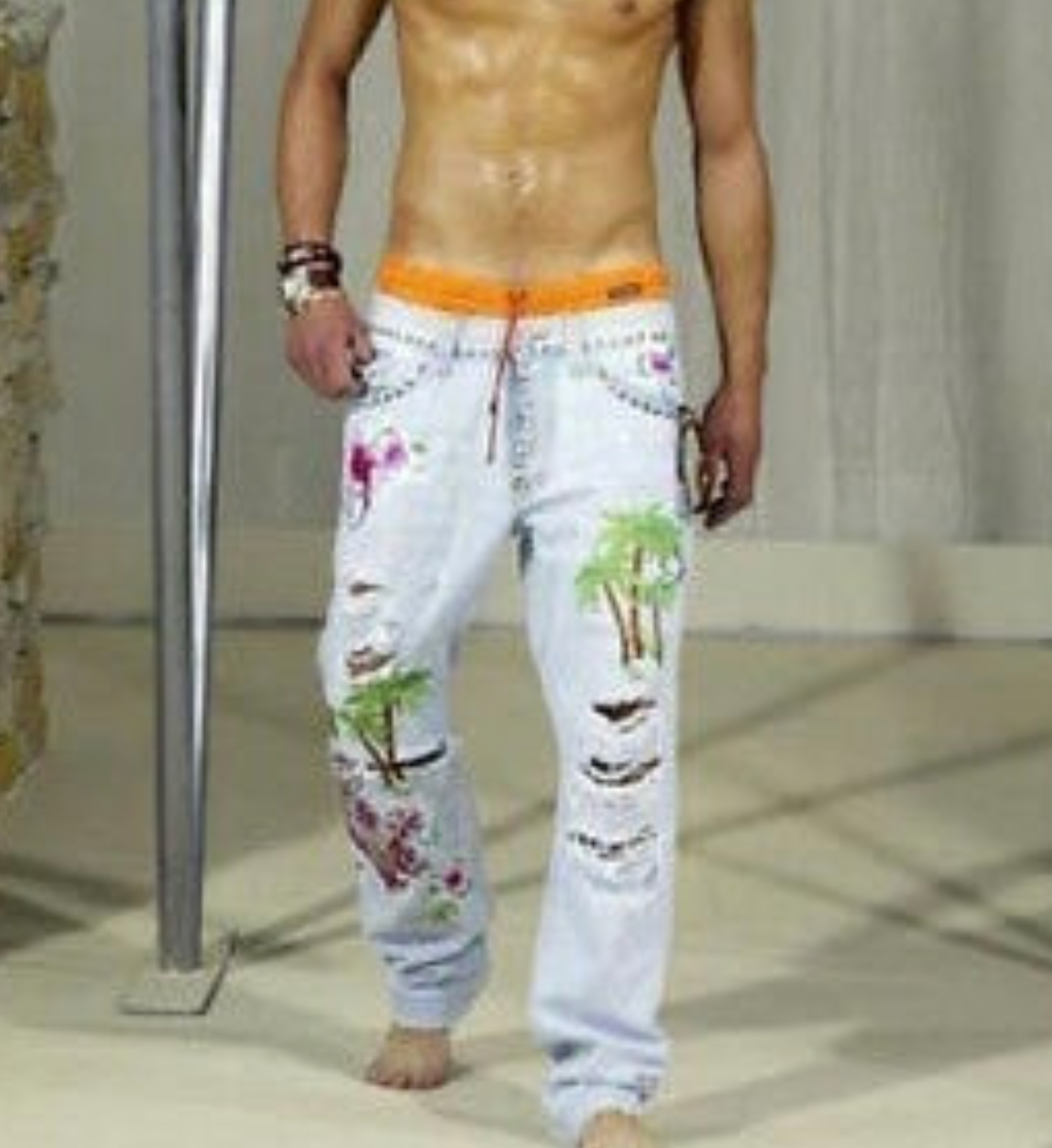 SS2006 Dolce & Gabbana Honolulu Embroideries Jeans (M) - 3