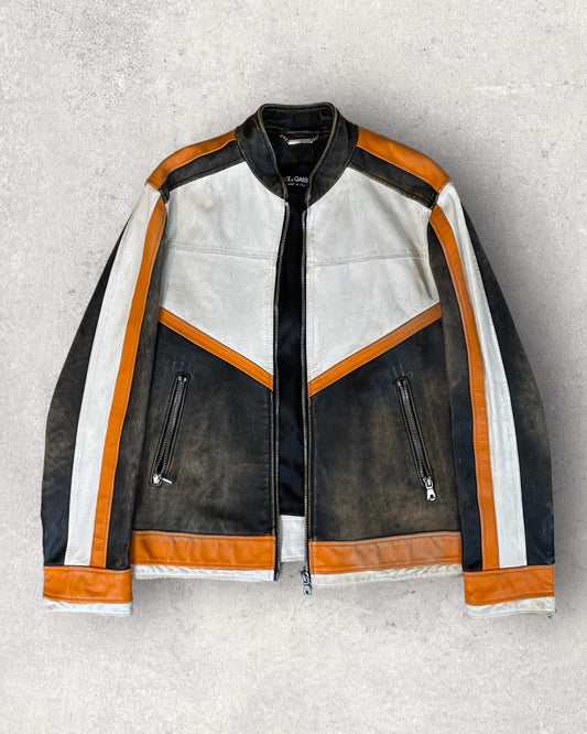 2000s Dolce & Gabbana Biker Leather Jacket