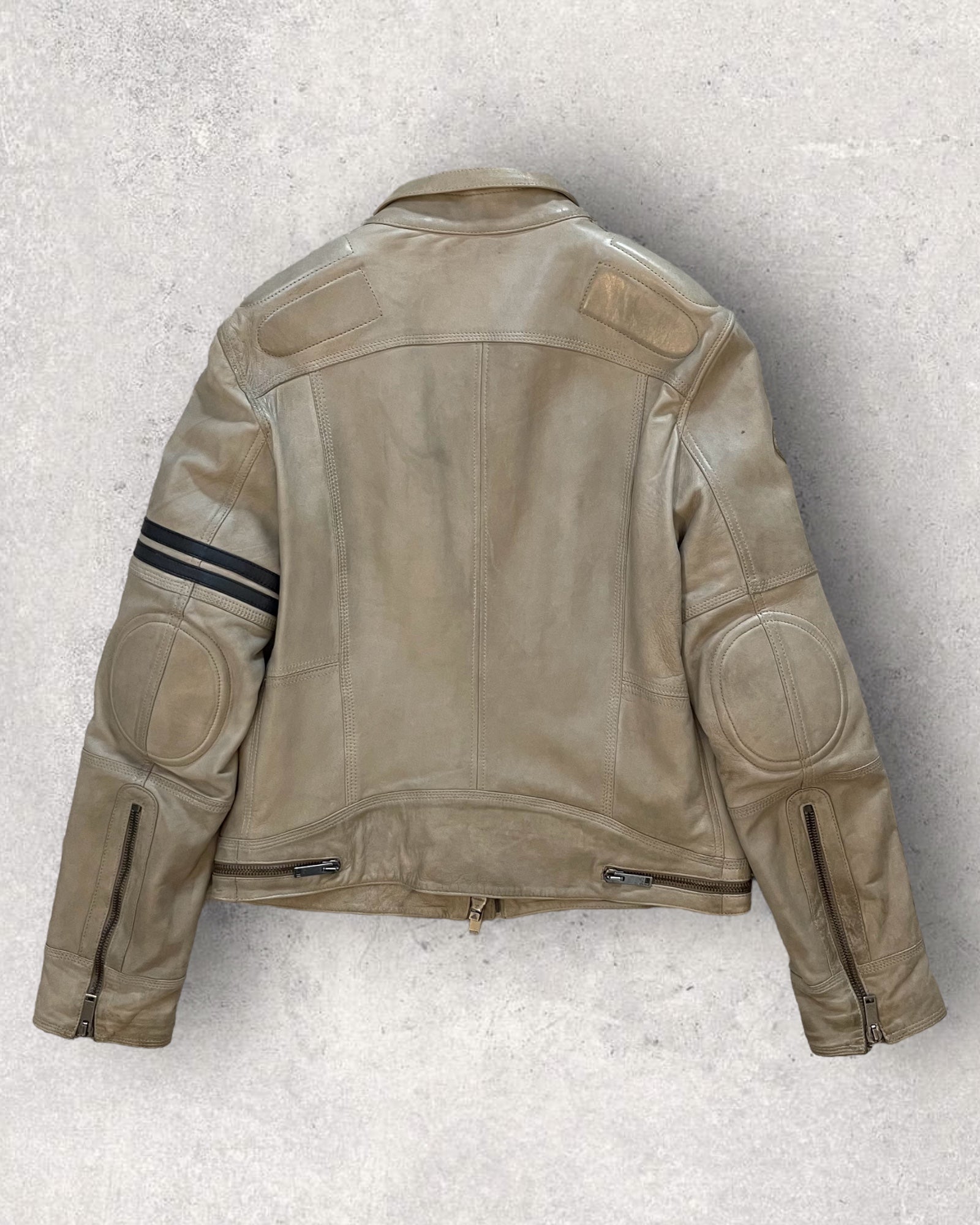 2000s Dolce & Gabbana Racing Cafe Leather Jacket