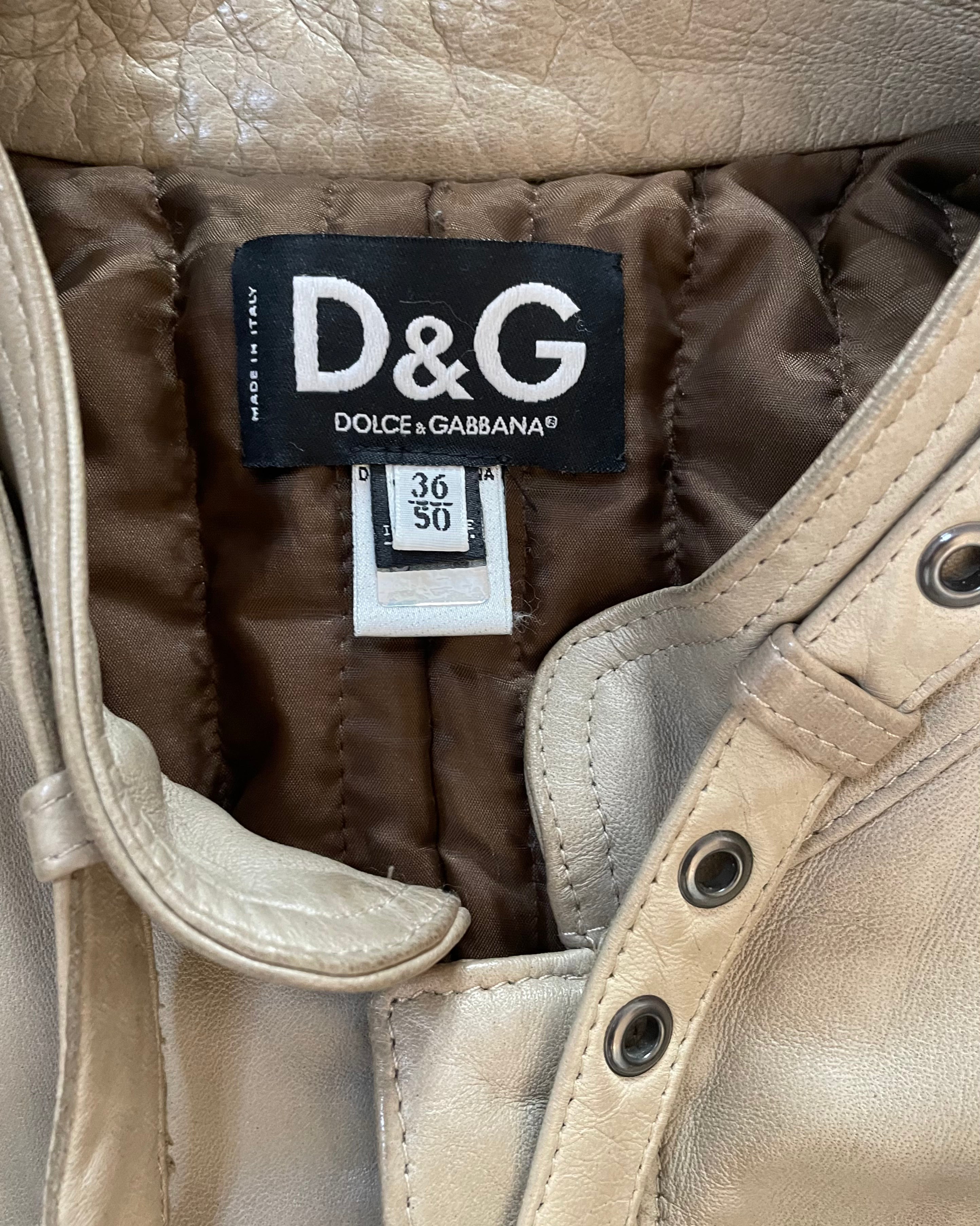 2000s Dolce & Gabbana Racing Cafe Leather Jacket