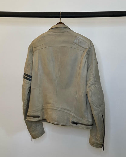 2000s Dolce & Gabbana Racing Cafe Leather Jacket (M)