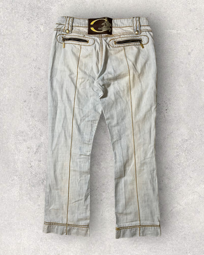 Just Cavalli Biker White Jeans