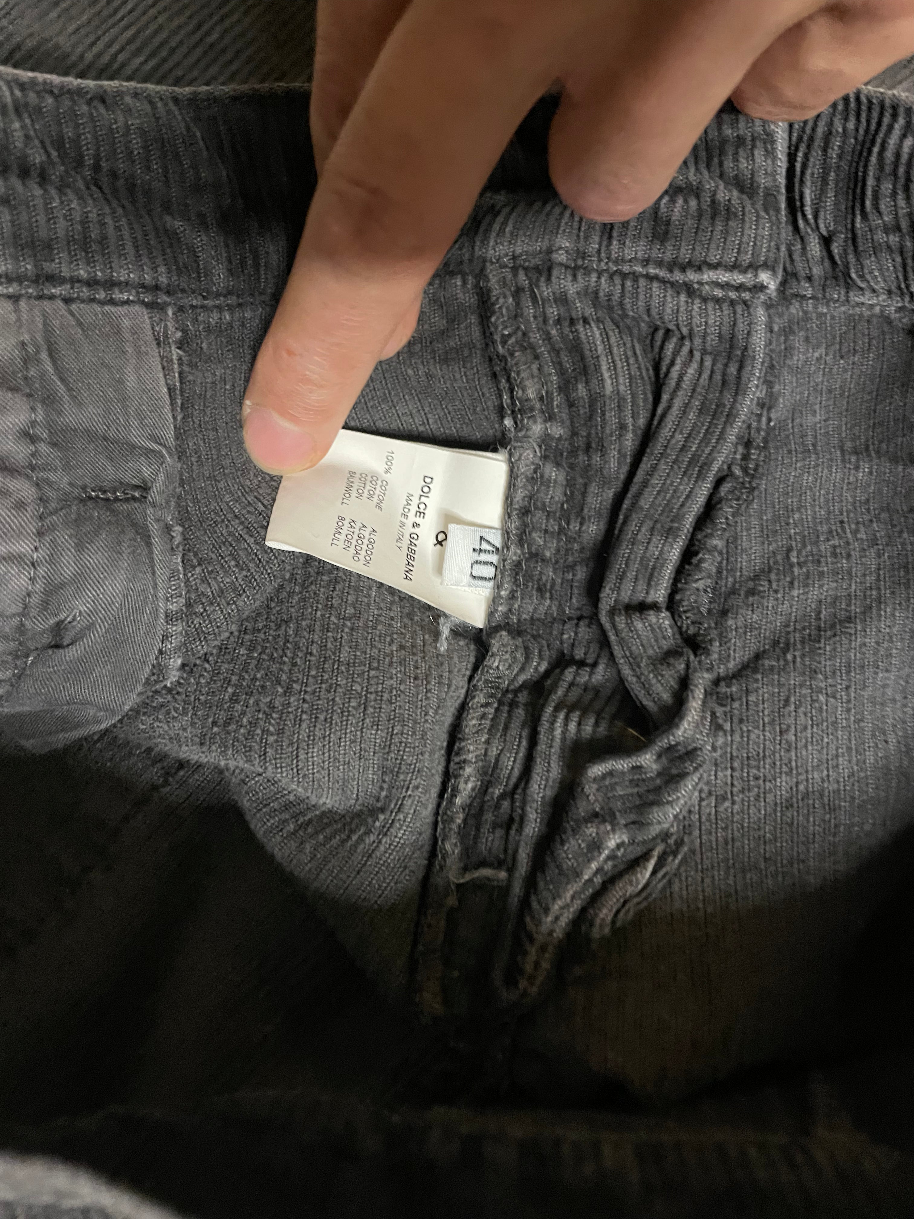 AW04 Dolce &amp; Gabbana 灯芯绒工装裤 (S)