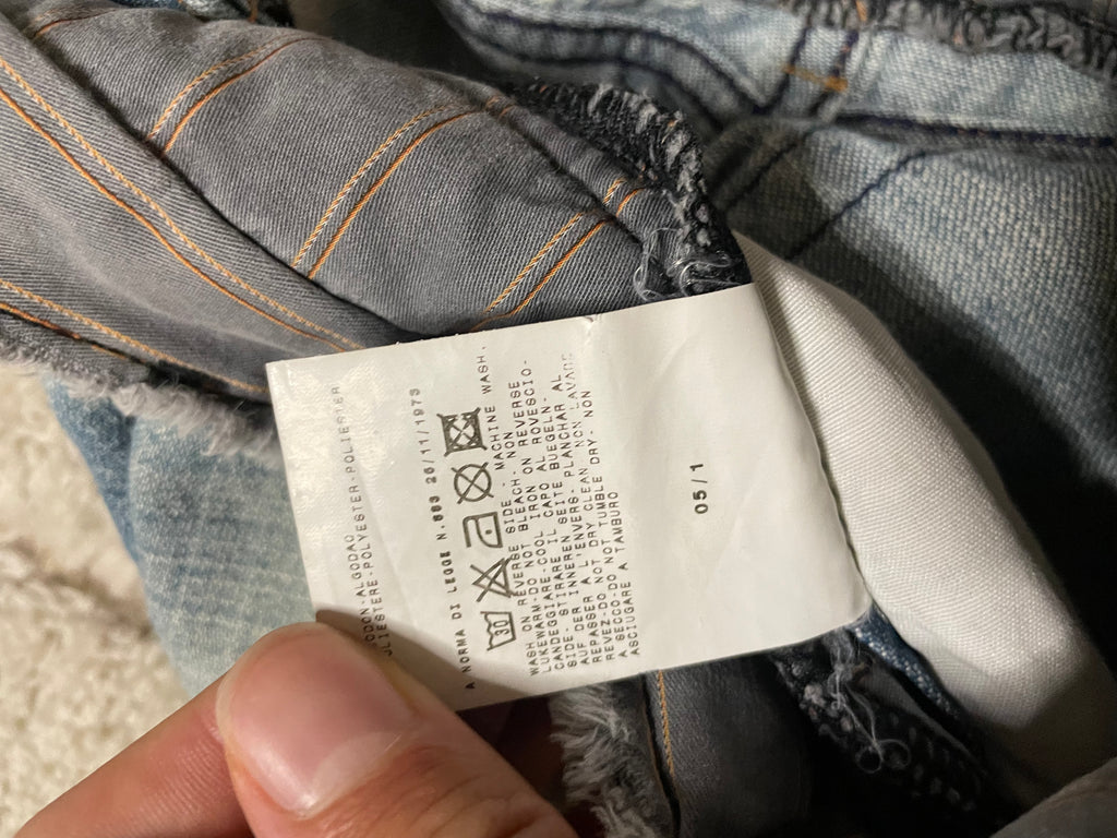 SS05 Dolce & Gabbana Double-Waisted Faded Jeans