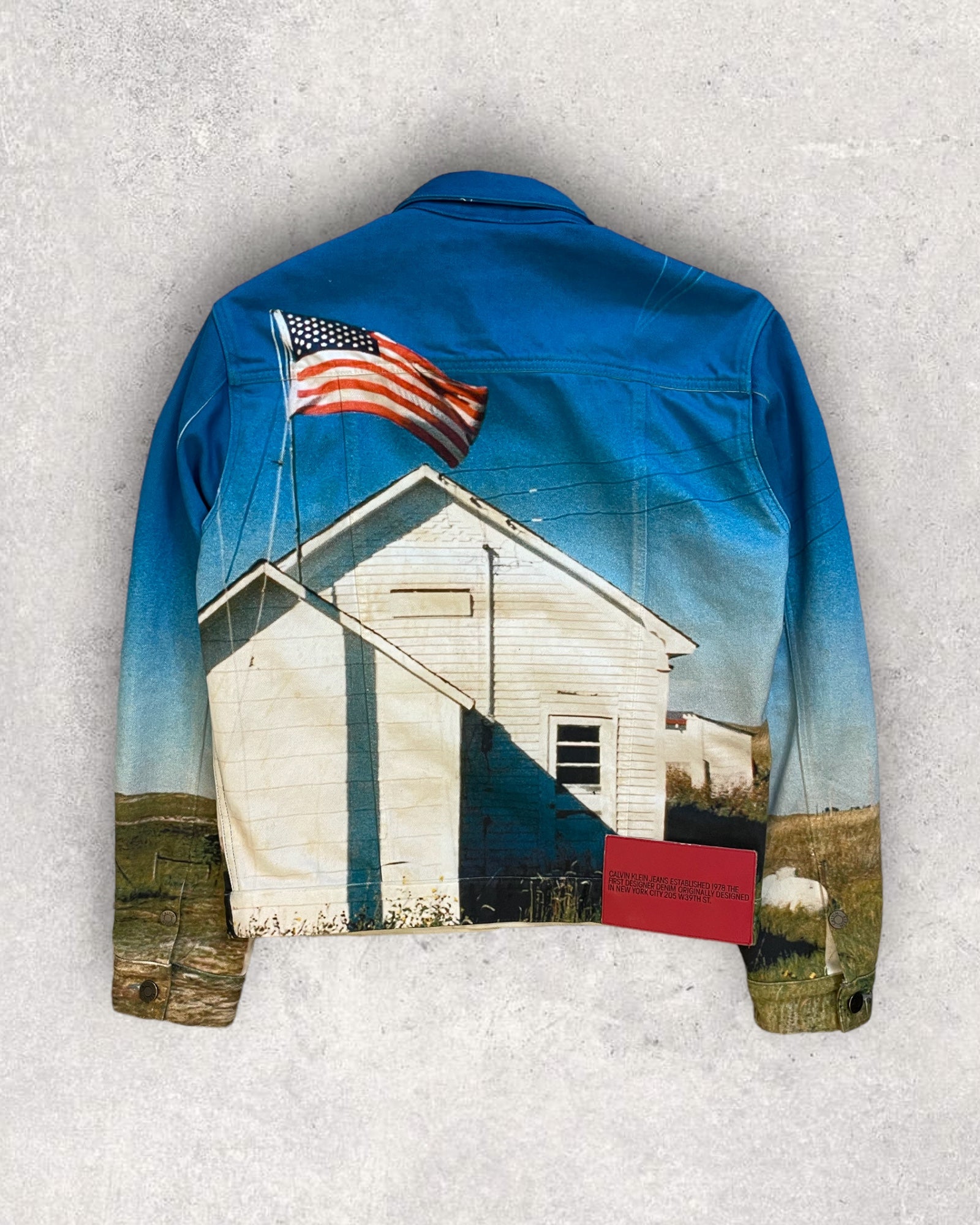 Calvin Klein 205W39NYC American Landscape Denim Trucker Jacket (M)