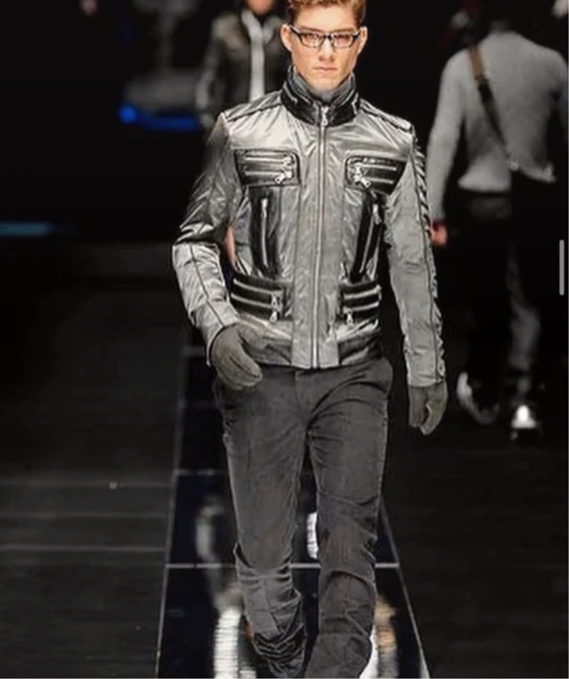 FW07 Dolce & Gabbana Multi-zip Biker Jacket (S)