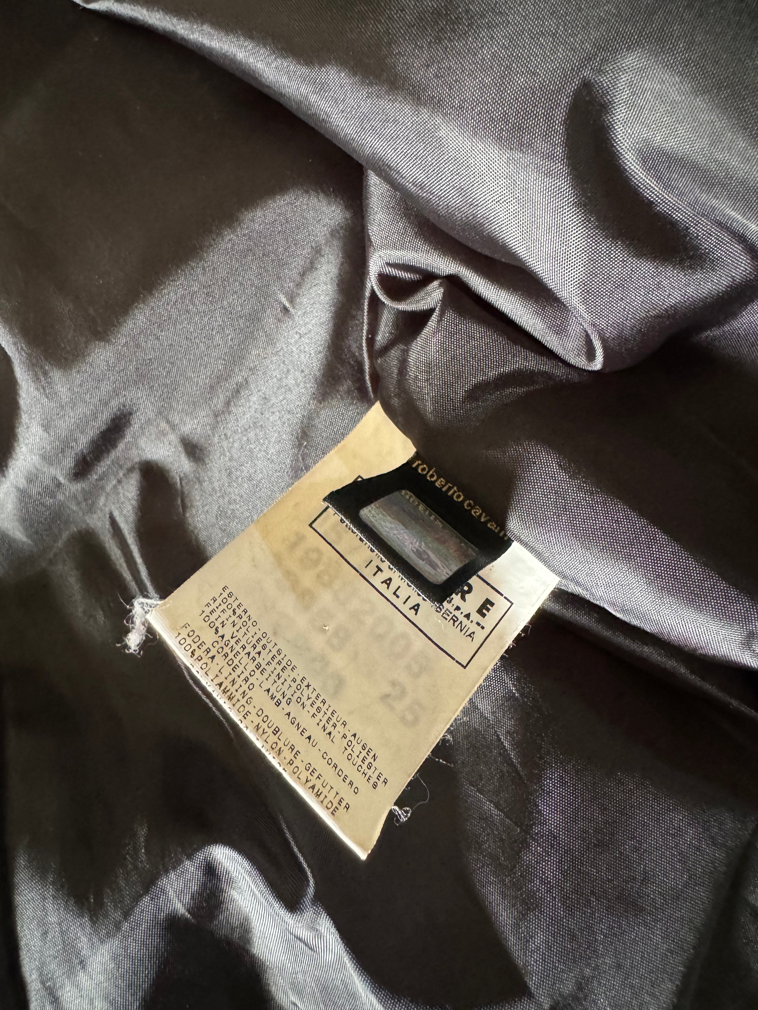 AW2005 Just Cavalli Cargo Gun Black Utility Bomber Jacket (XL) - 7