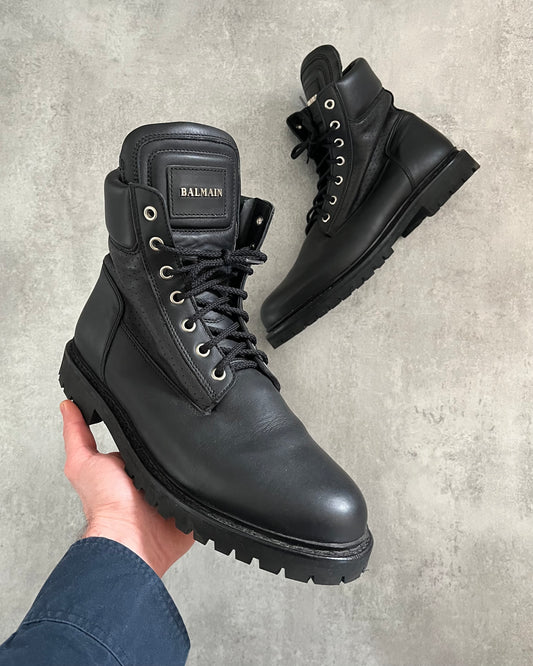 Balmain Black Premium Leather Boots (44) - 1