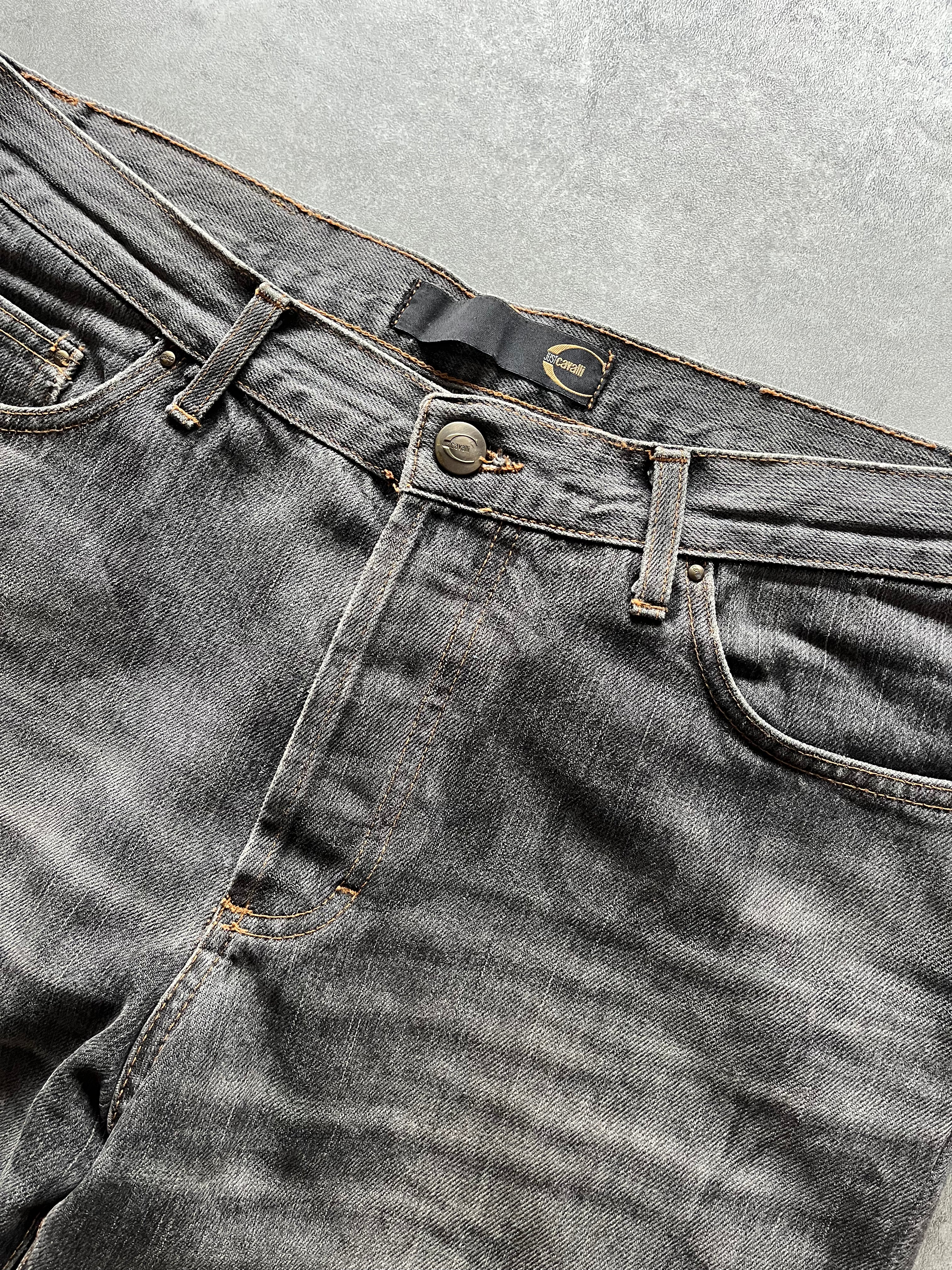 SS2004 Cavalli Daredevil Jungle Grey Jeans   (M) - 6