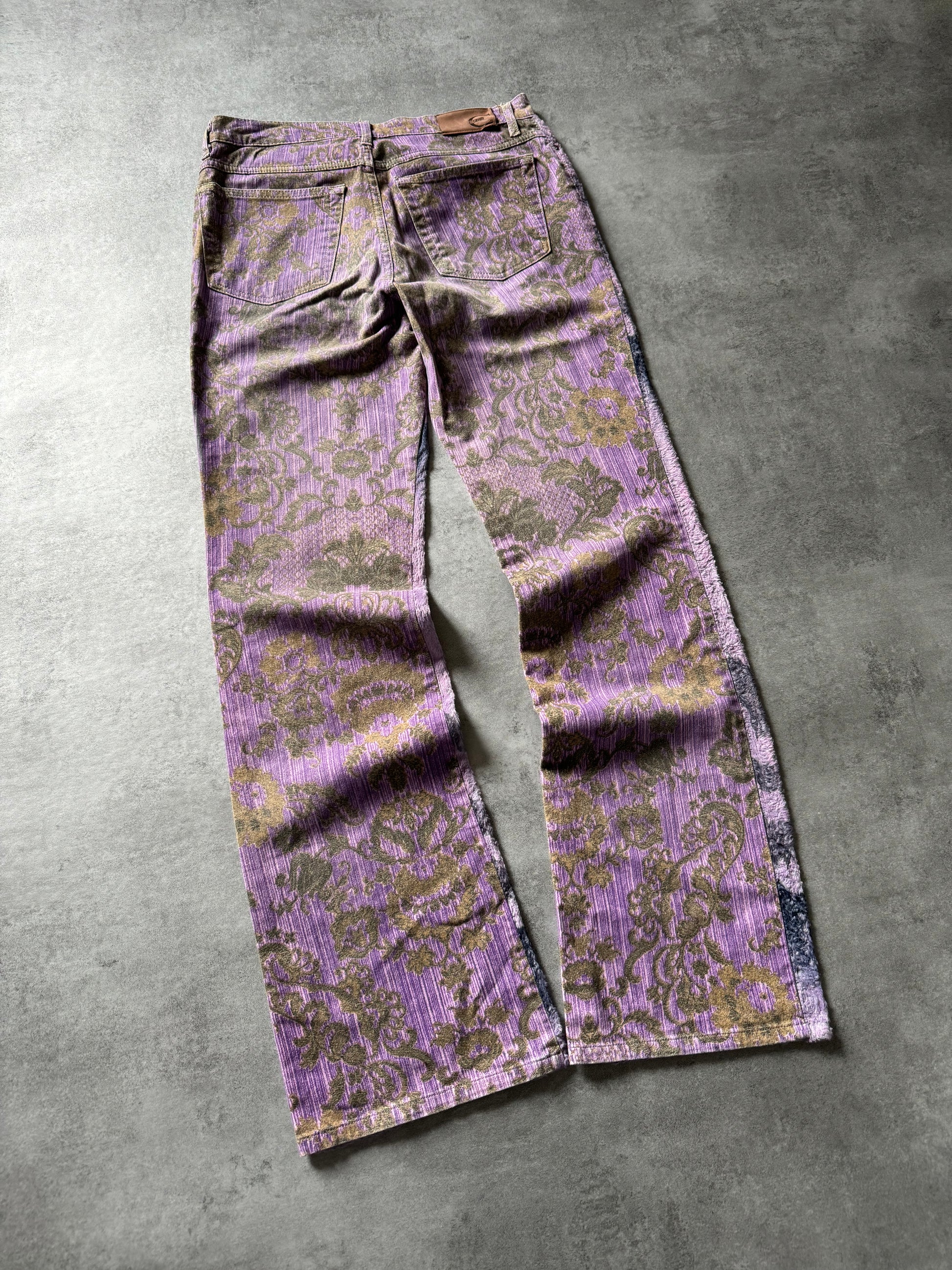 SS2005 Cavalli Mountain Peninsula Purple Relaxed Pants (S) - 4