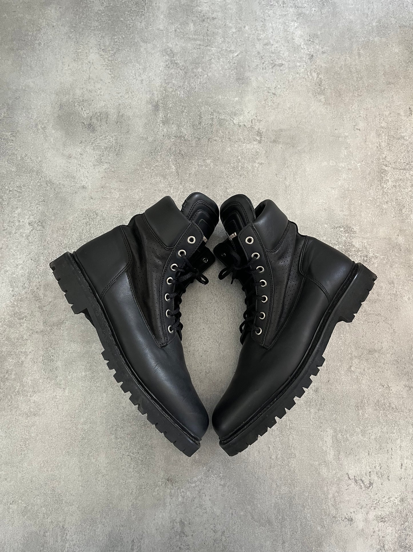 Balmain Black Premium Leather Boots (44) - 5