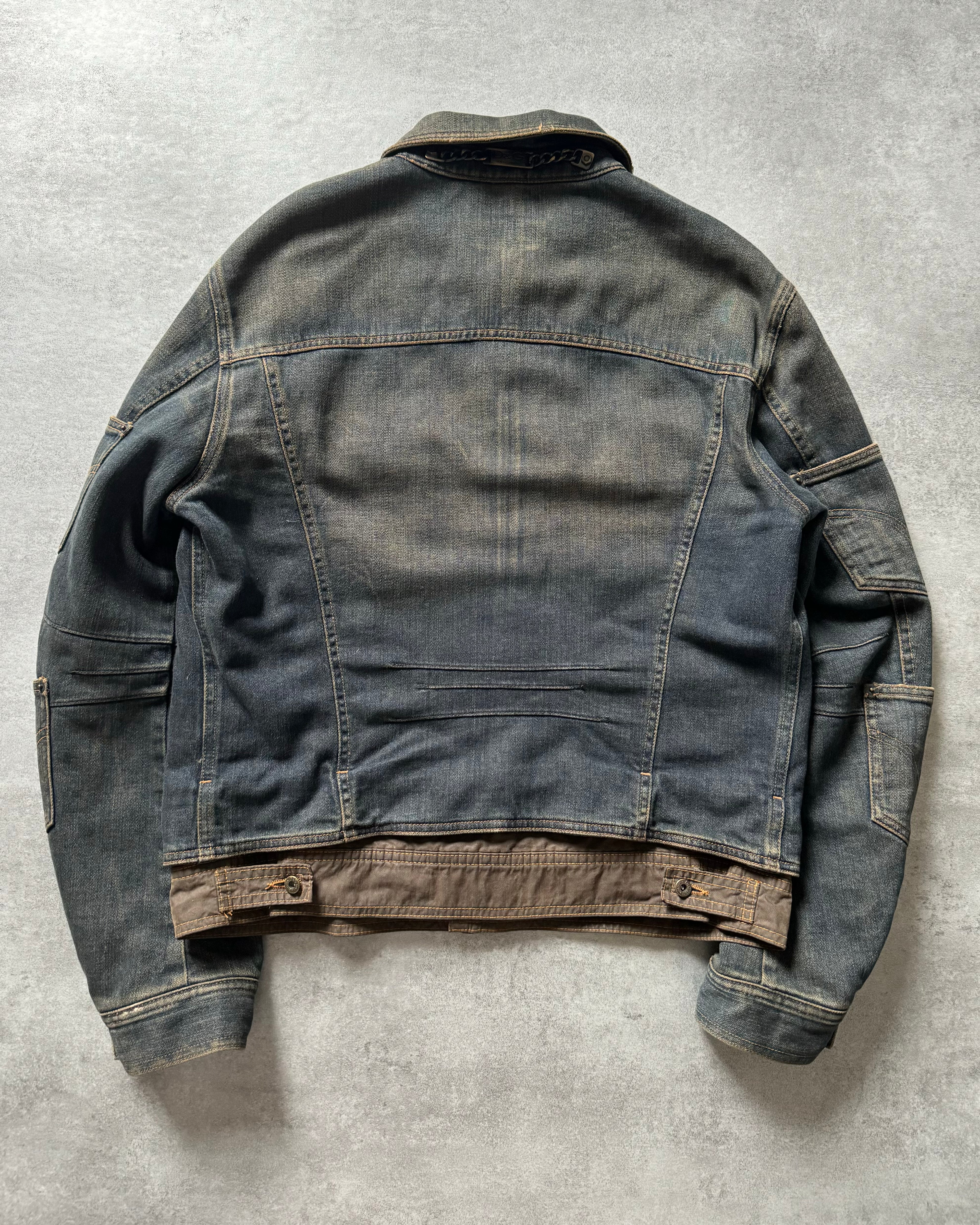 AW2003 Dolce & Gabbana Double Waisted multi Pockets Denim Jacket (L) - 2