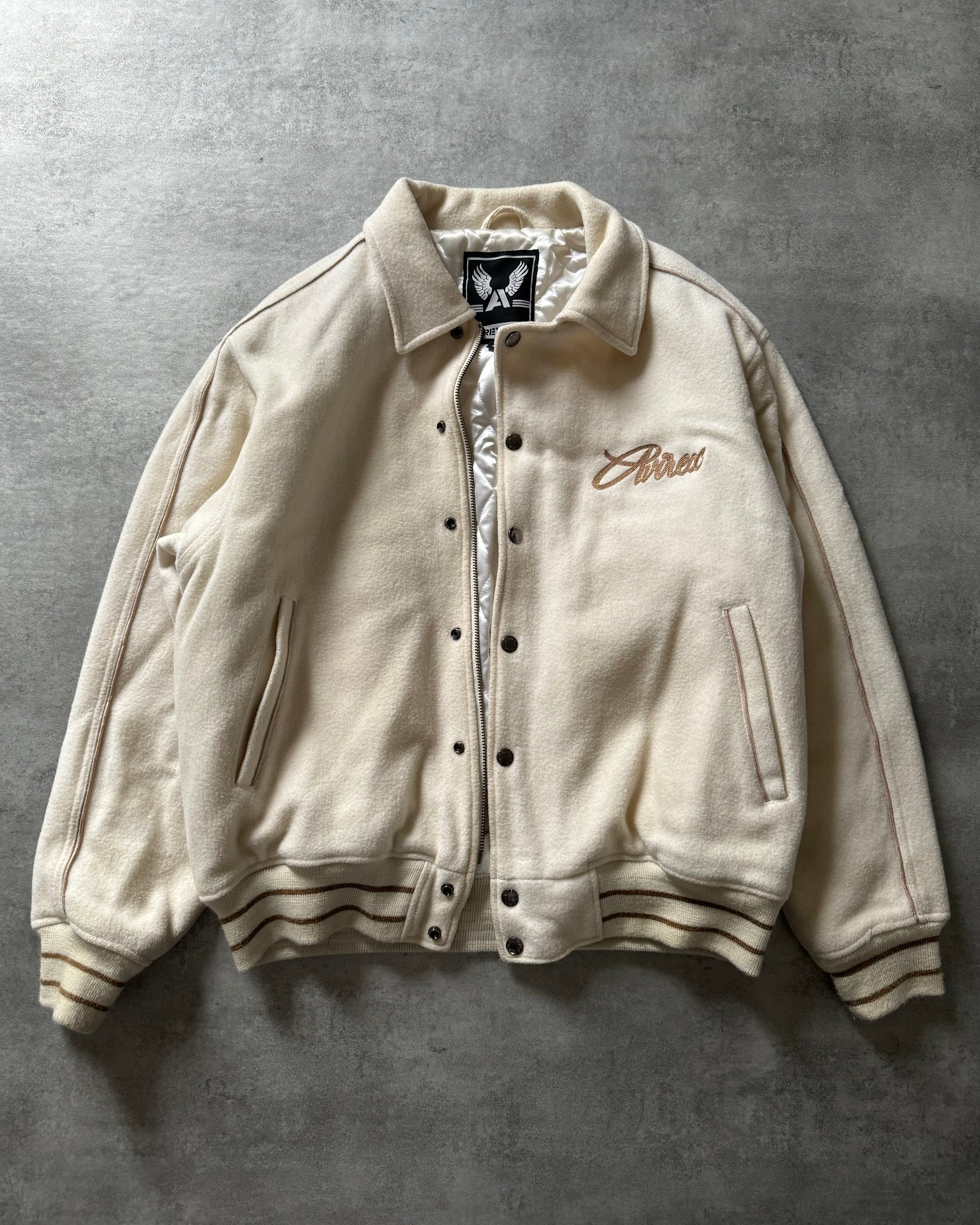 1980s Avirex Creamy Wool New-York Varsity Jacket  (L) - 2