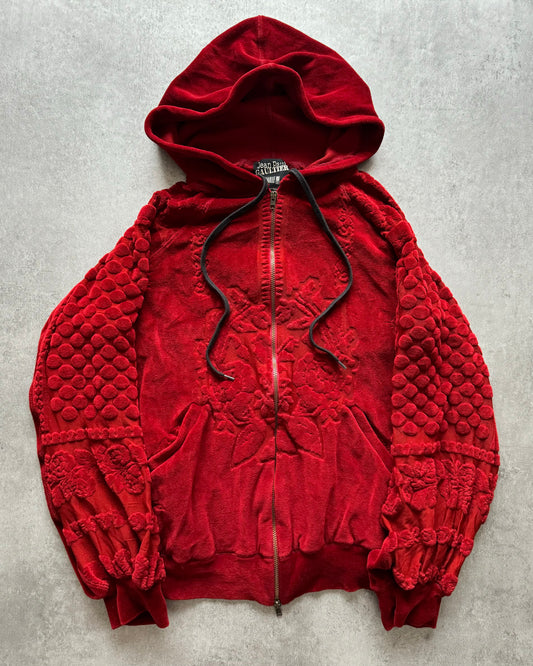 2000s Jean Paul Gaultier Red Elite Threads Emporium Sweater (XS) - 1