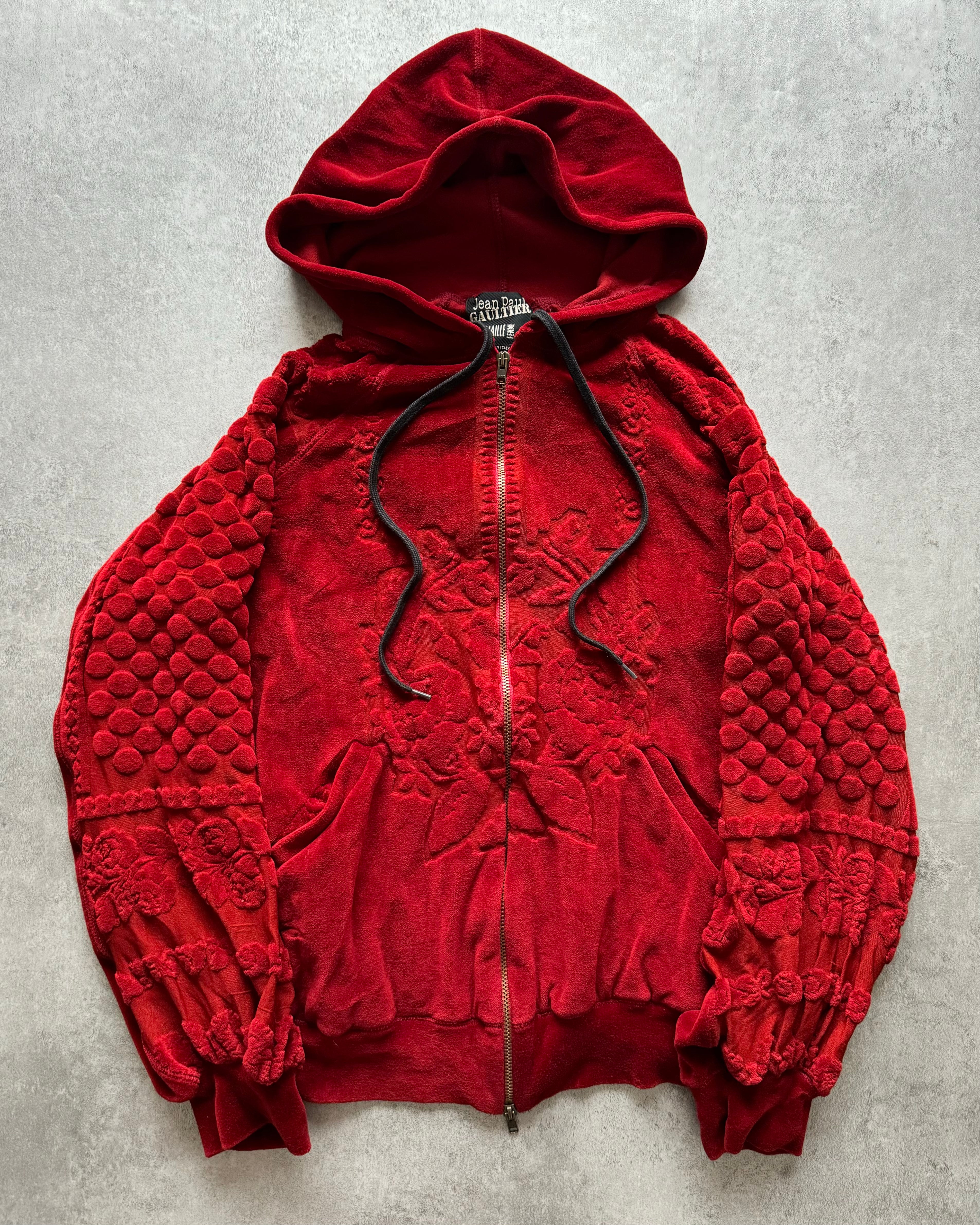 2000s Jean Paul Gaultier Red Elite Threads Emporium Sweater (XS) - 1