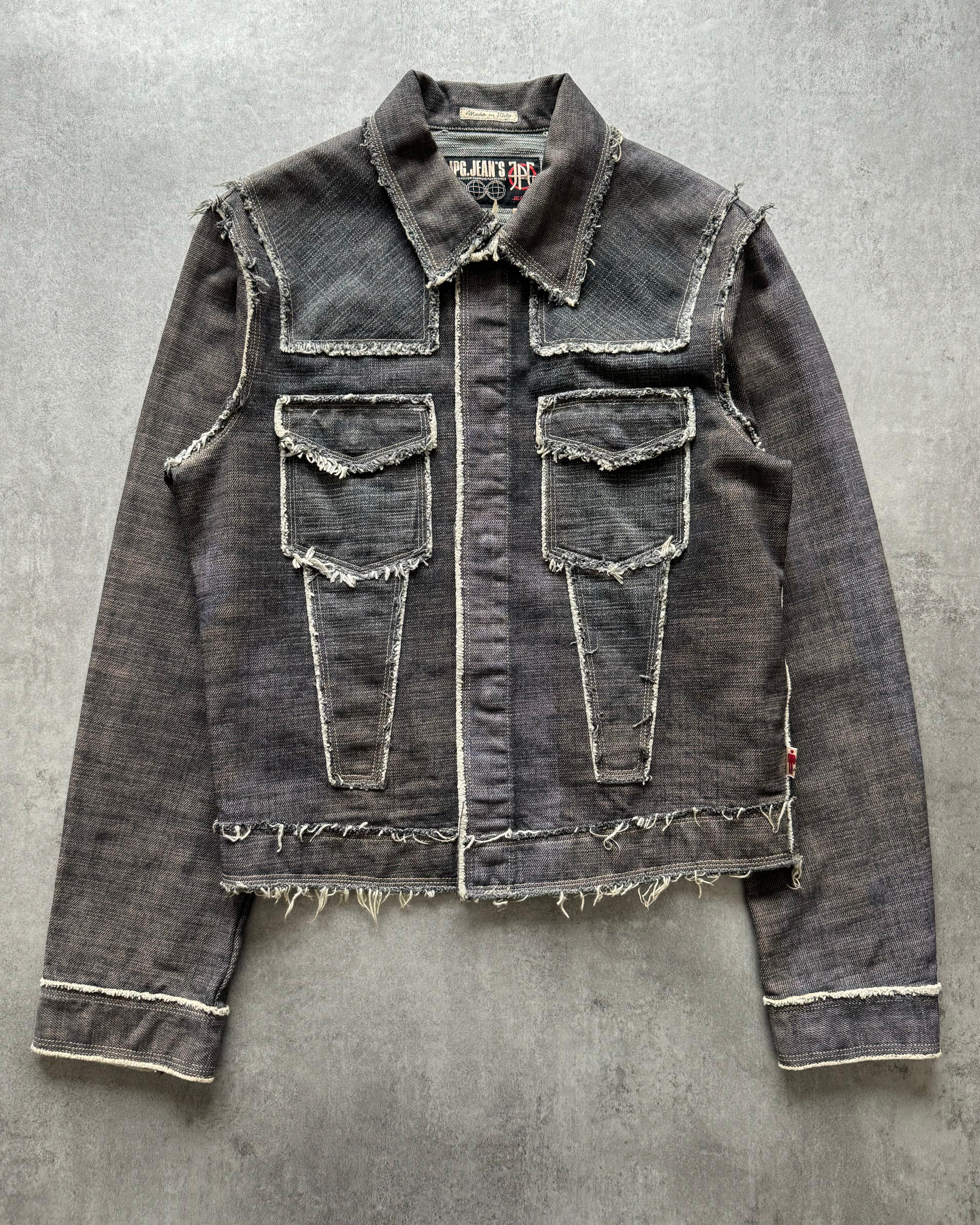 2000s Jean Paul Gaultier Raw Reversed Denim Jacket (M) - 1
