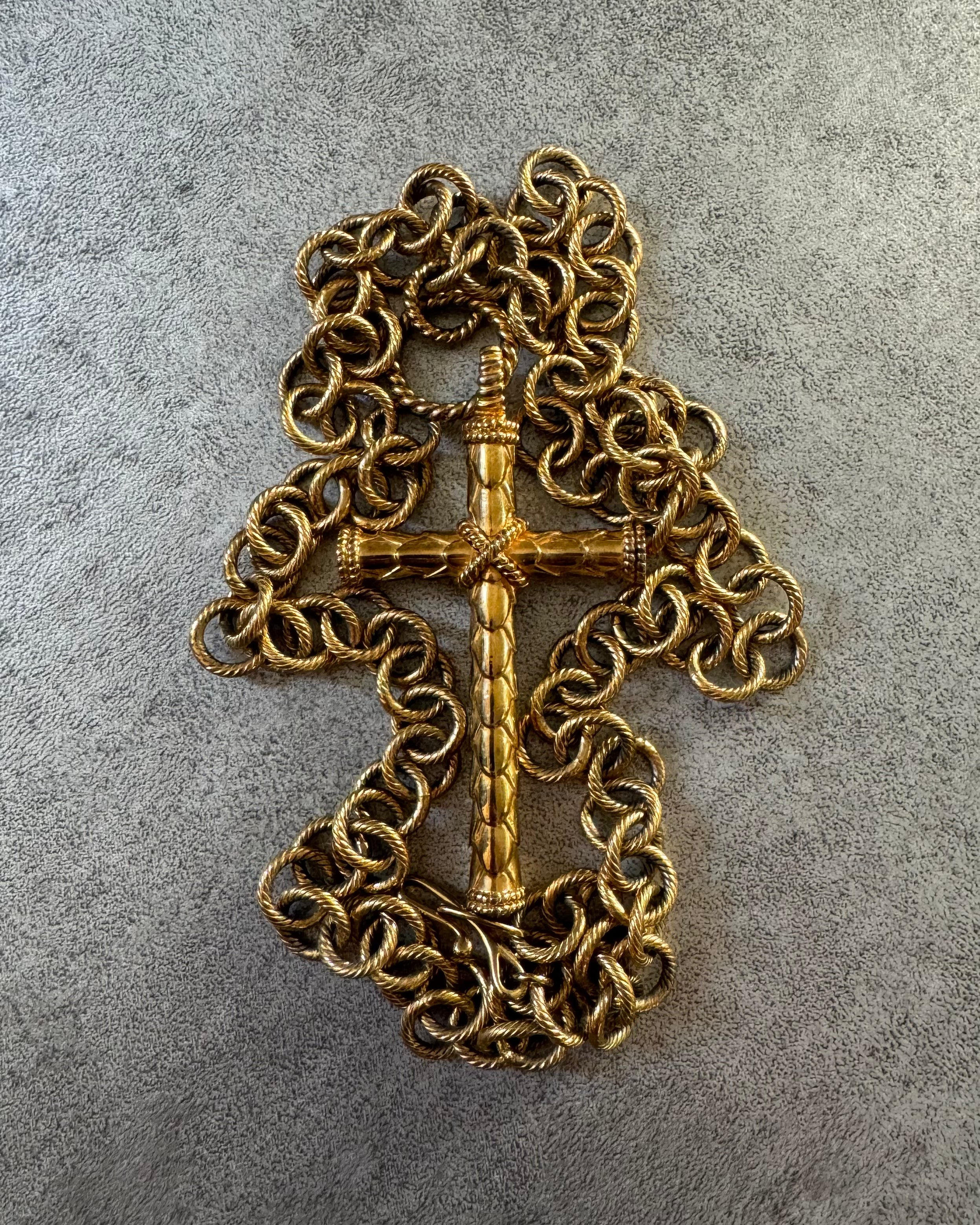 2000s Just Cavalli Royal Imperial gold necklace (OS) - 1