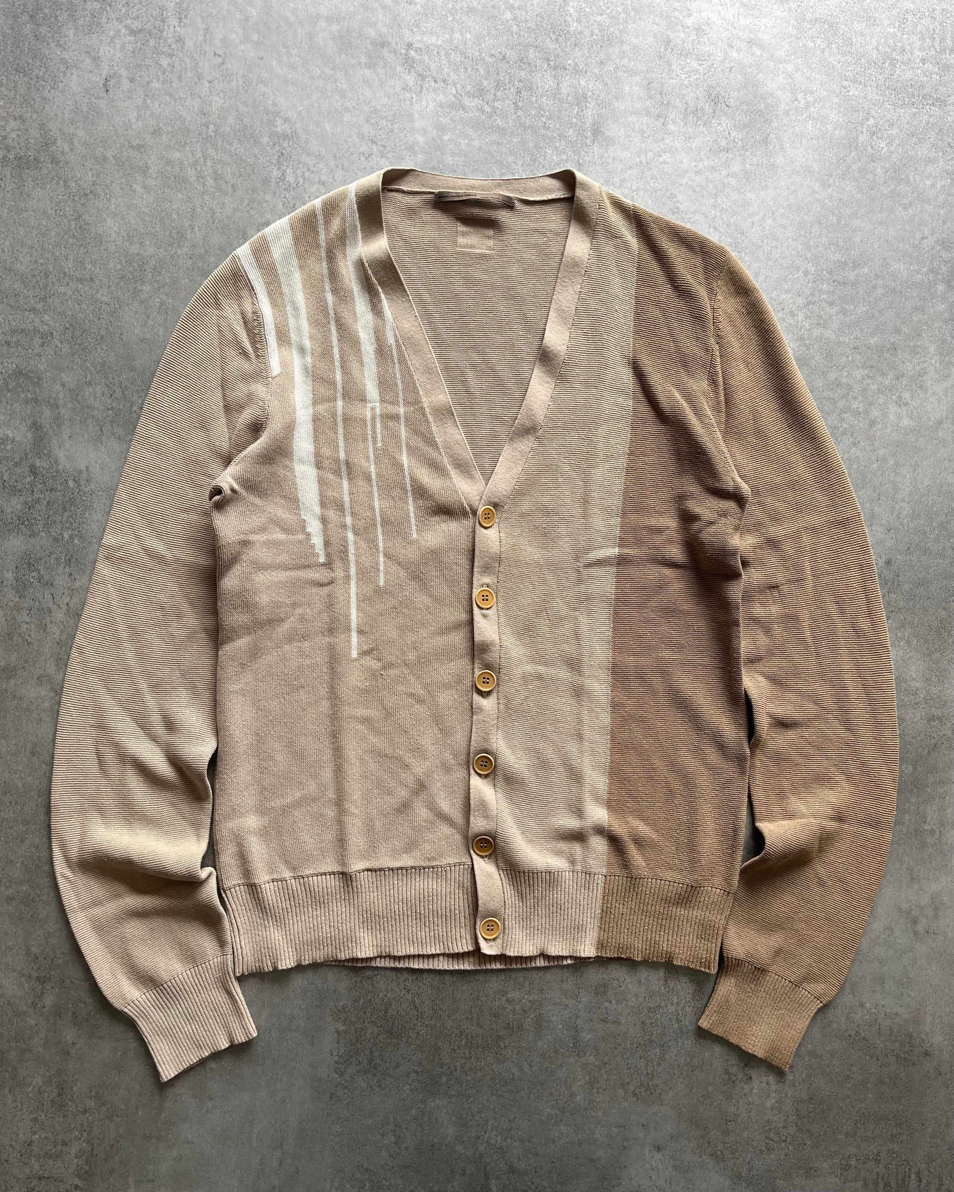 2000s' Marithé + François Girbaud Relaxed Camel Cardigan (M/L) (L) - 1