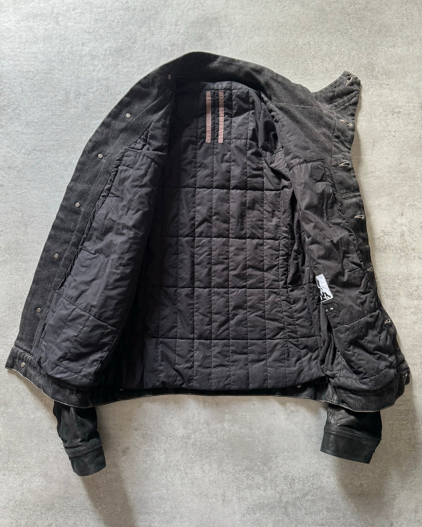 AW2014 Rick Owens Slave Hybrid Leather Jacket (S) - 3